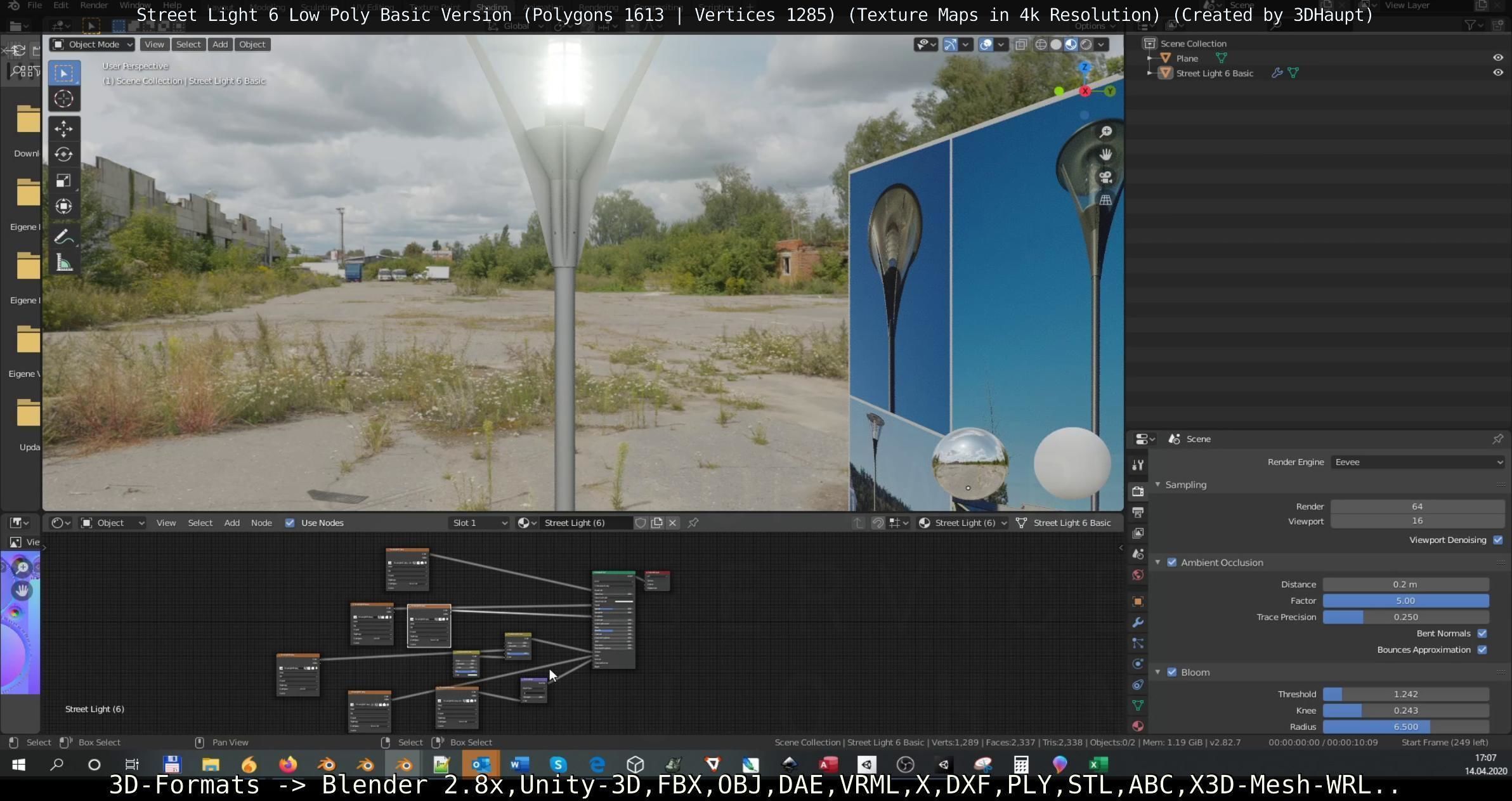 Street Light 6 Basic Version Low-poly 3D model_32