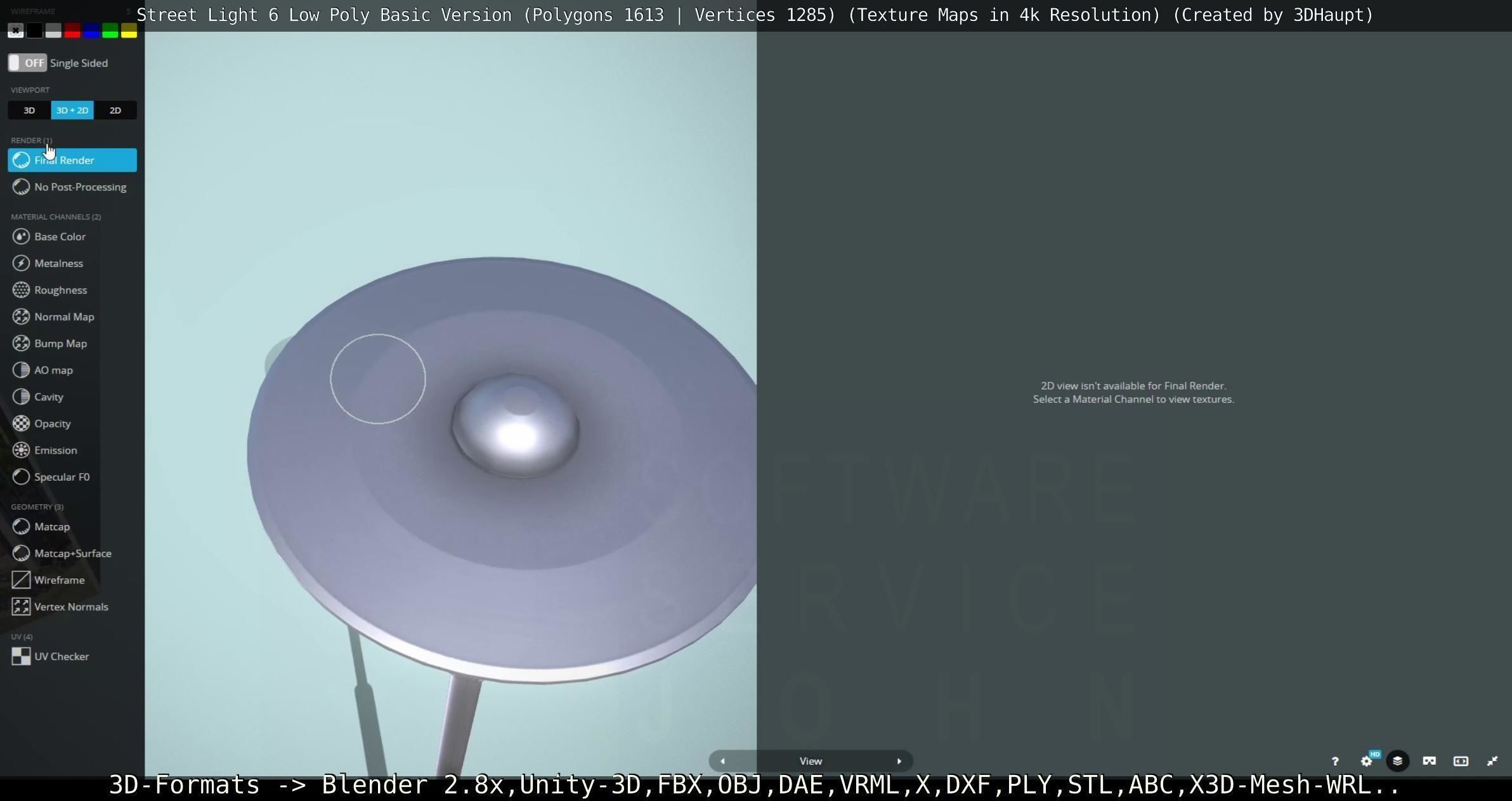 Street Light 6 Basic Version Low-poly 3D model_120