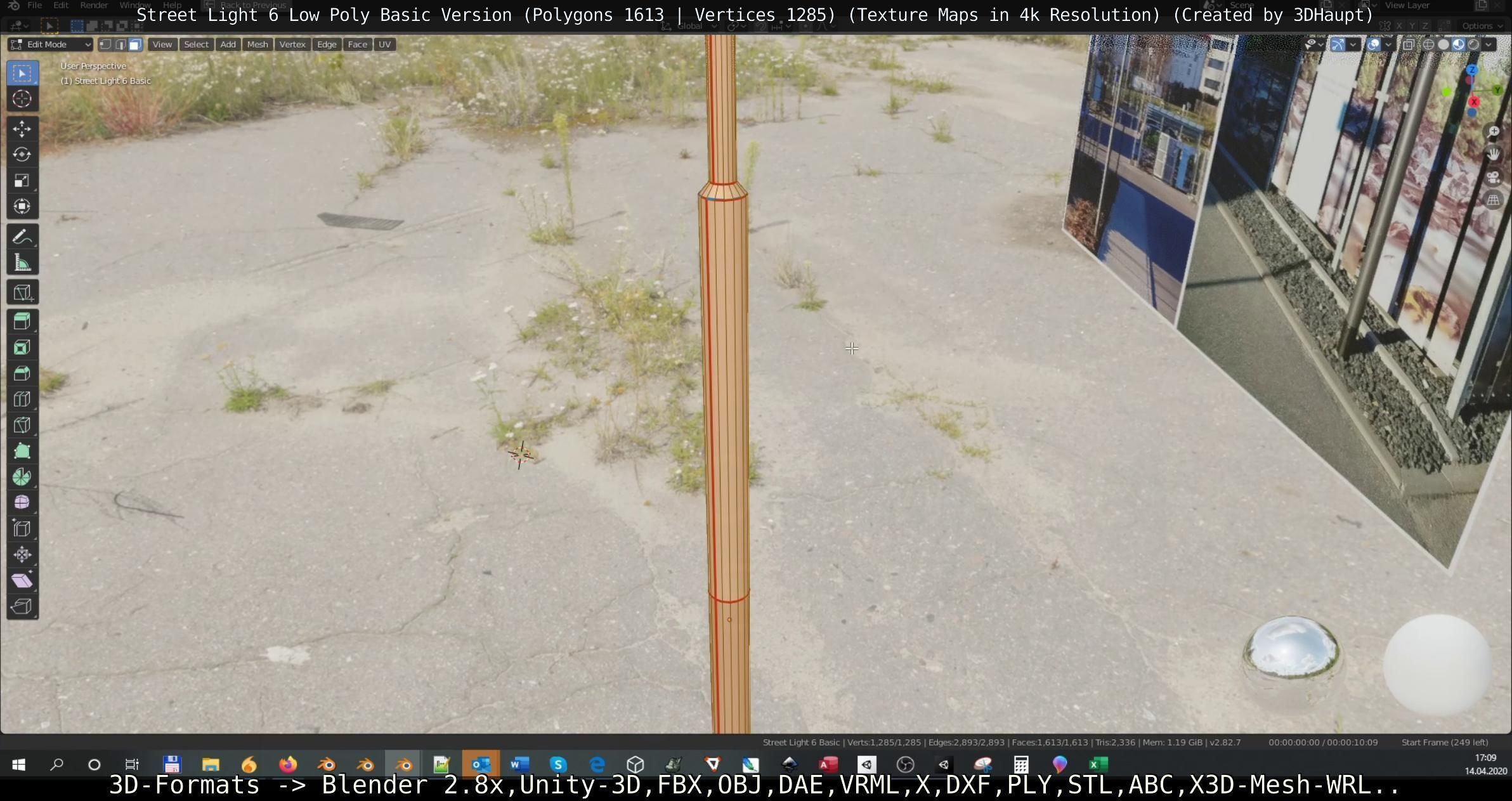 Street Light 6 Basic Version Low-poly 3D model_84