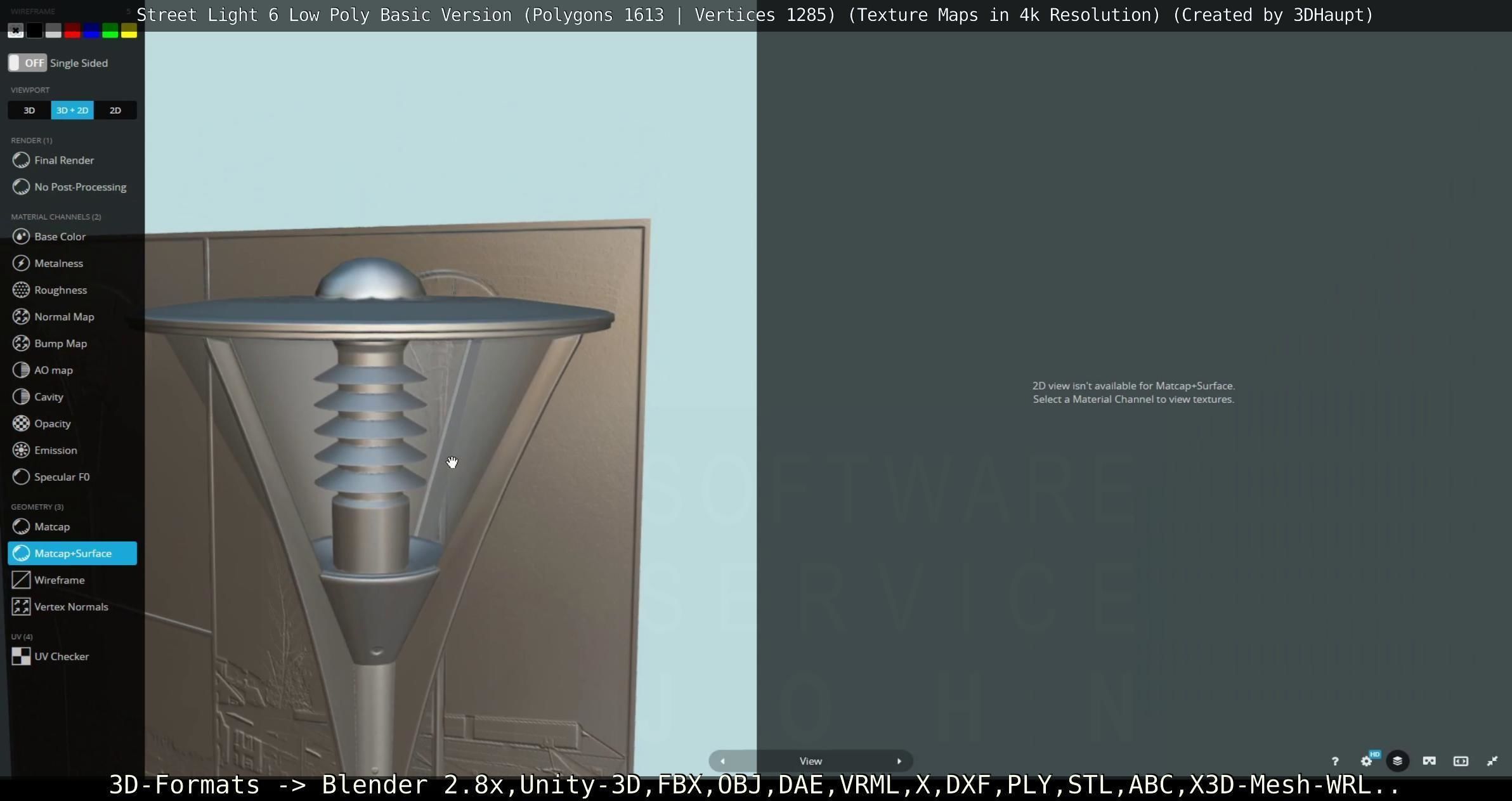 Street Light 6 Basic Version Low-poly 3D model_117