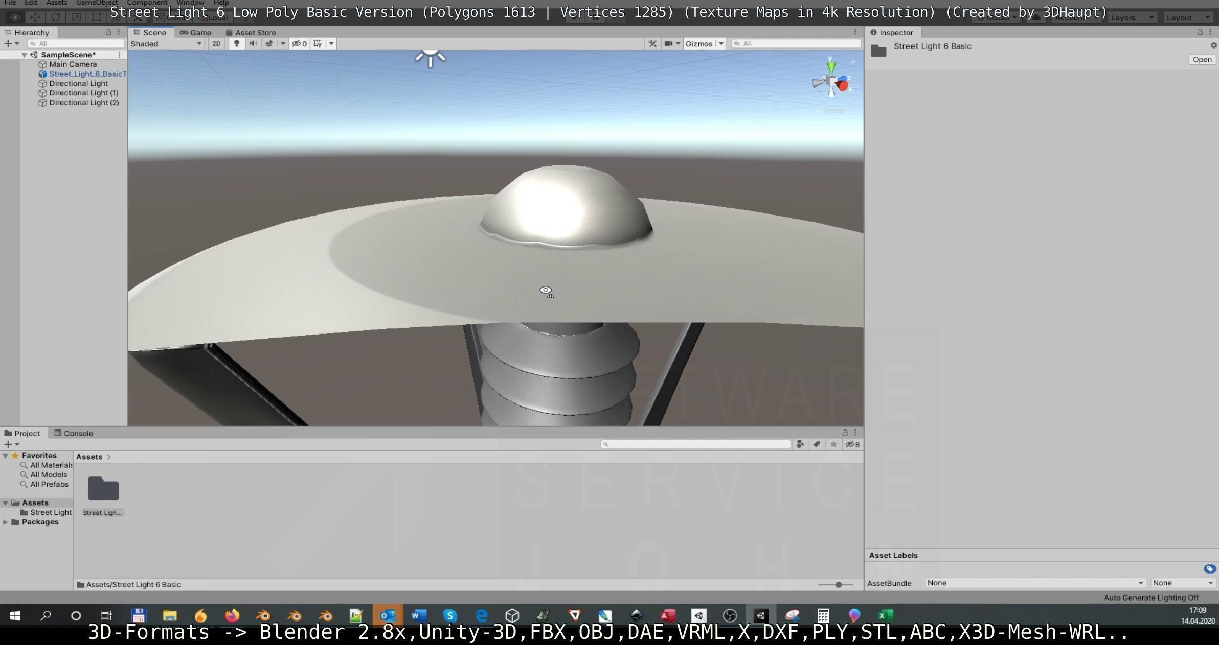 Street Light 6 Basic Version Low-poly 3D model_136