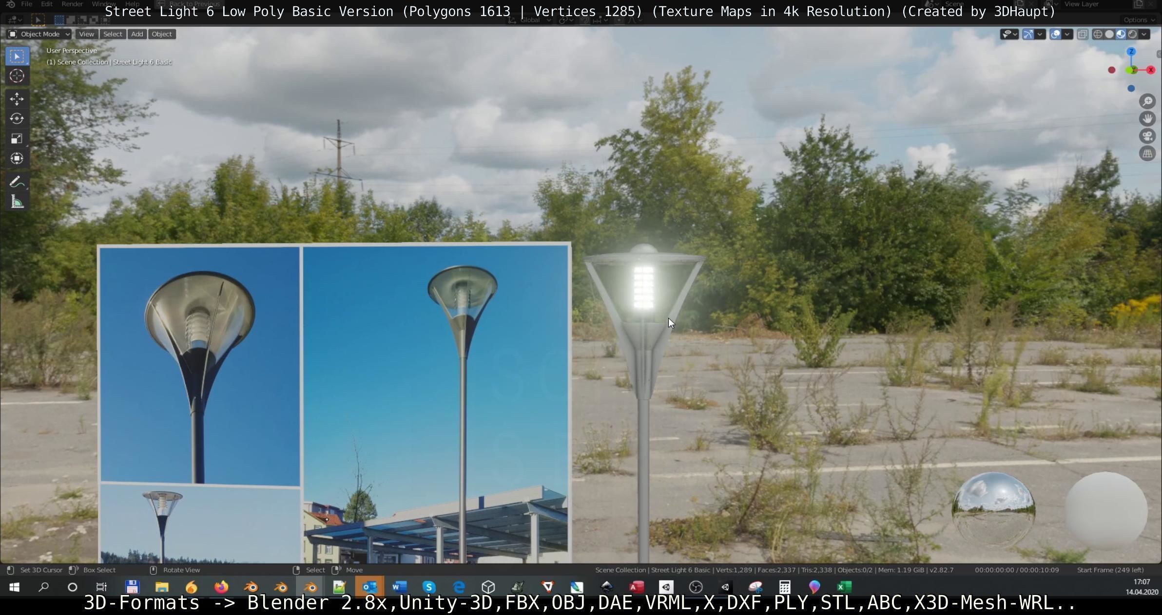 Street Light 6 Basic Version Low-poly 3D model_26