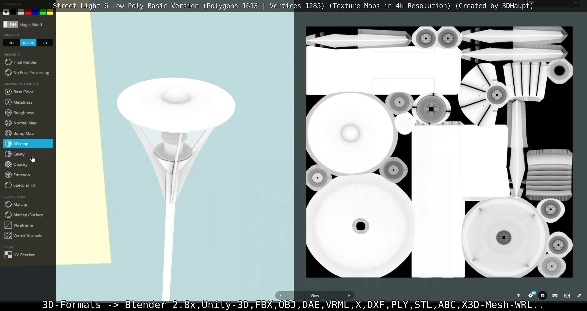 Street Light 6 Basic Version Low-poly 3D model_111