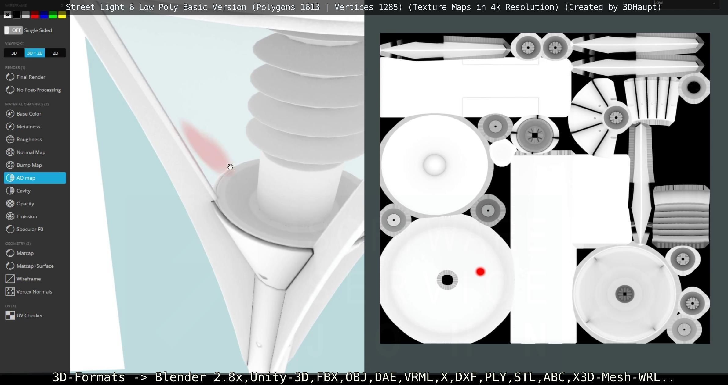 Street Light 6 Basic Version Low-poly 3D model_109
