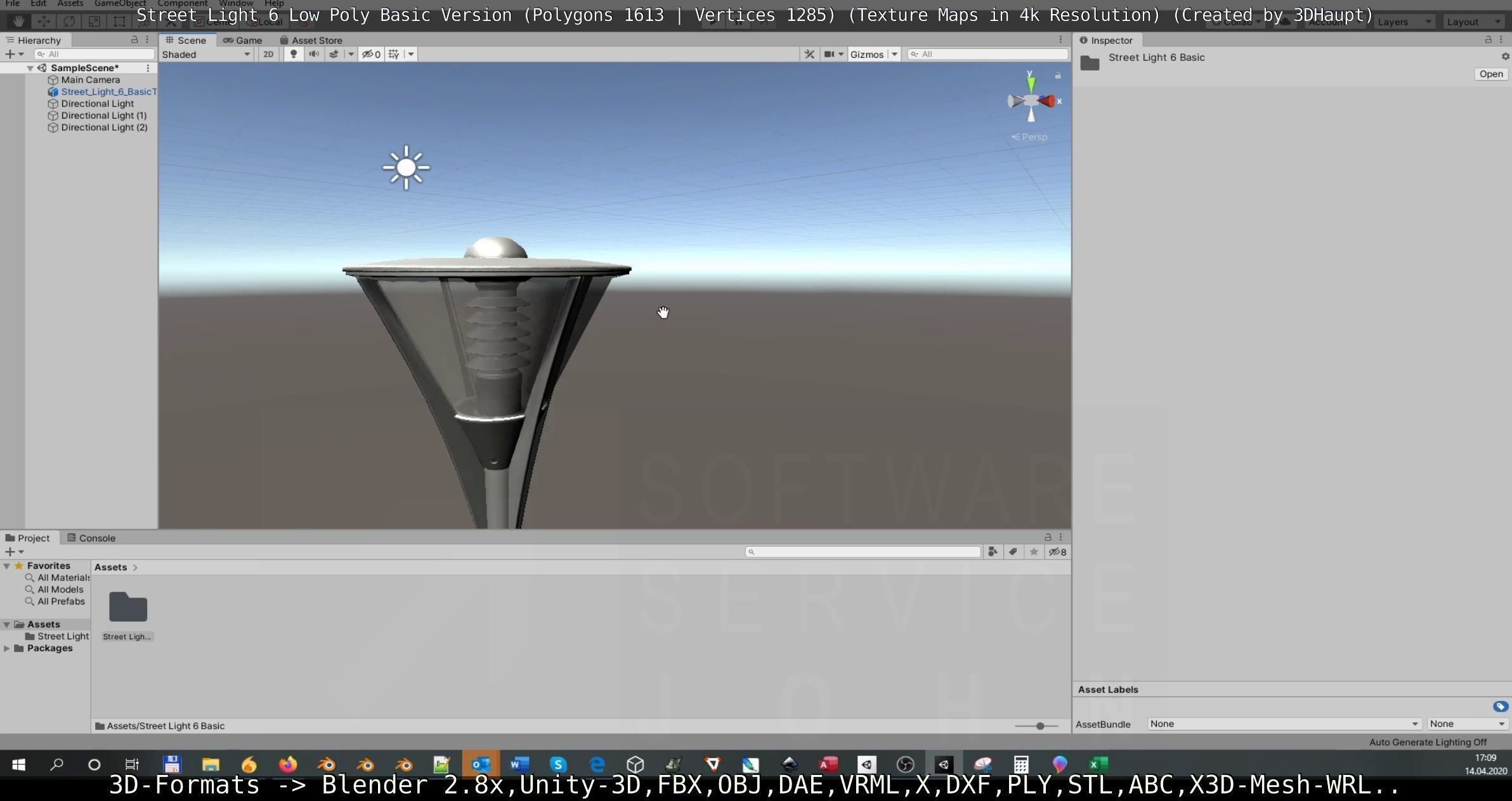 Street Light 6 Basic Version Low-poly 3D model_132