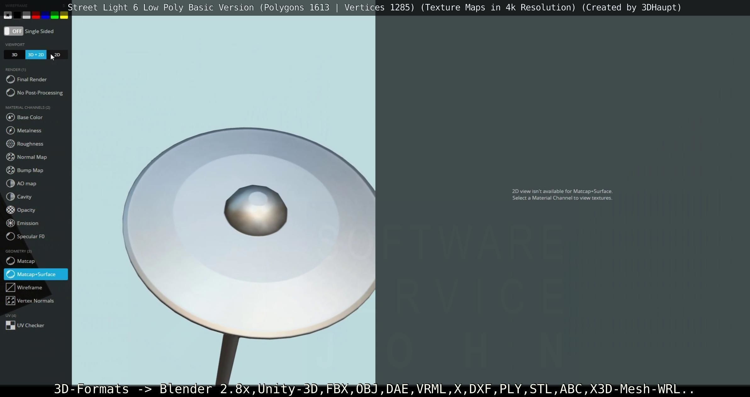 Street Light 6 Basic Version Low-poly 3D model_119