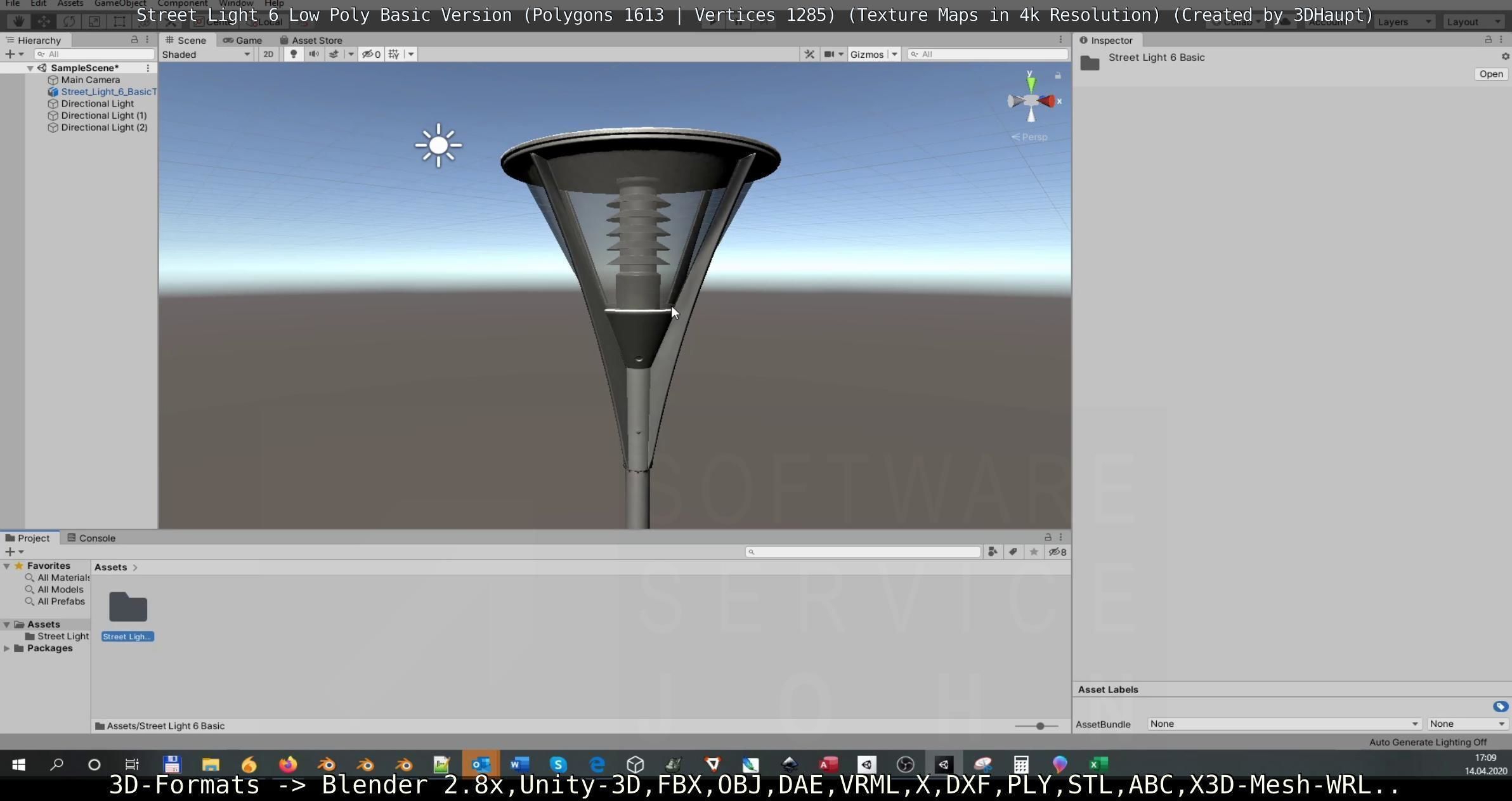 Street Light 6 Basic Version Low-poly 3D model_131