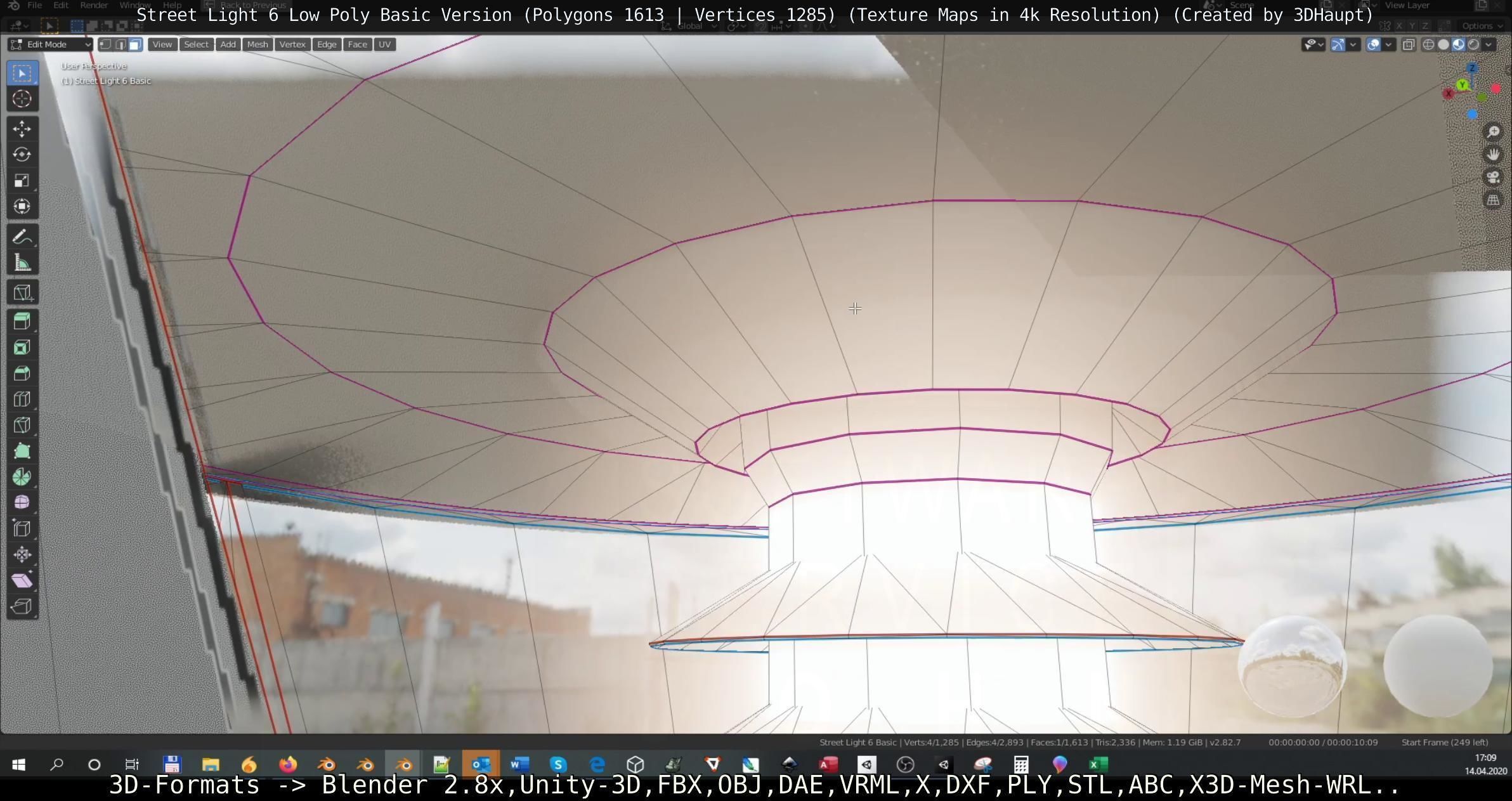 Street Light 6 Basic Version Low-poly 3D model_22