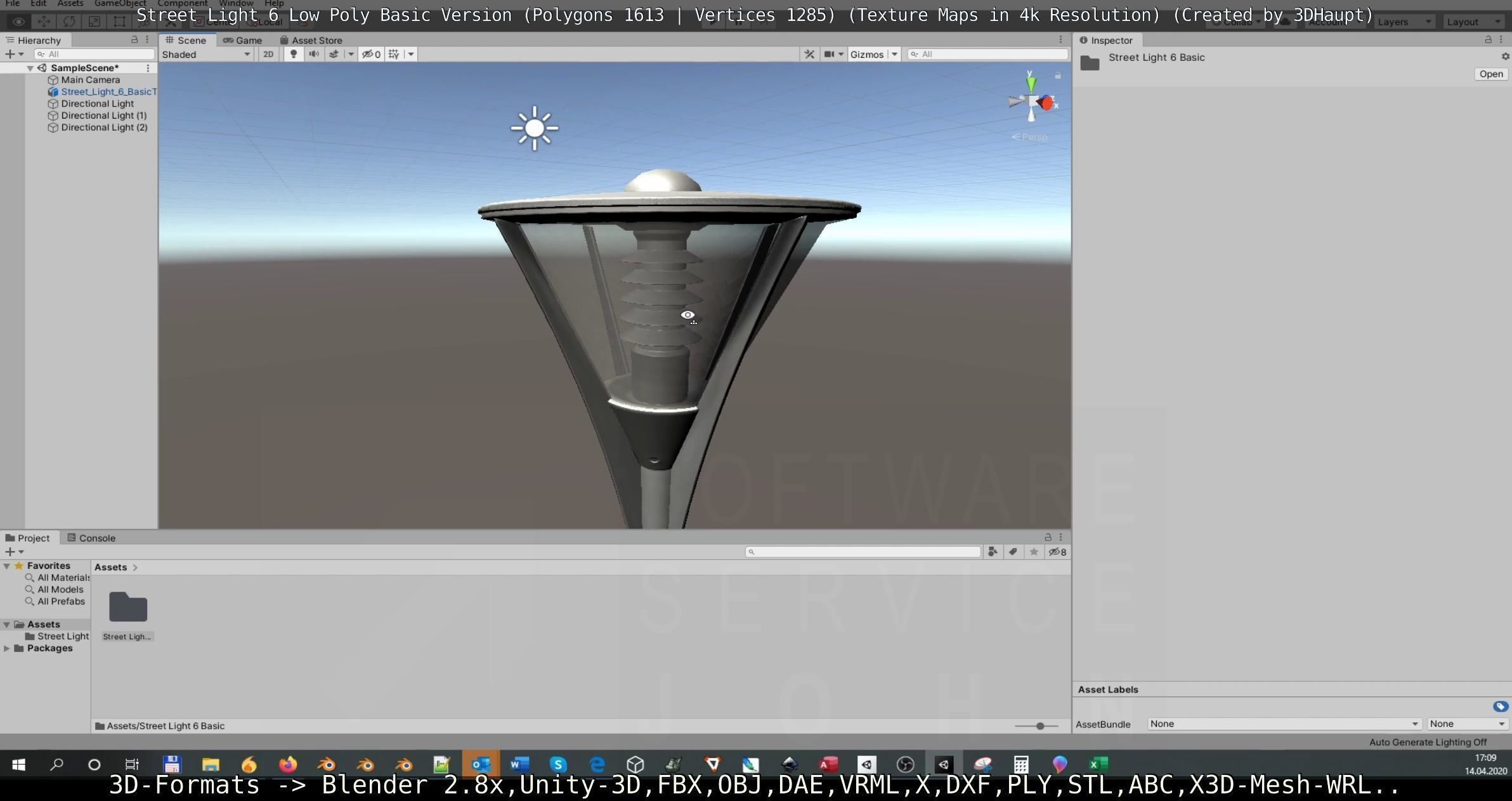 Street Light 6 Basic Version Low-poly 3D model_13