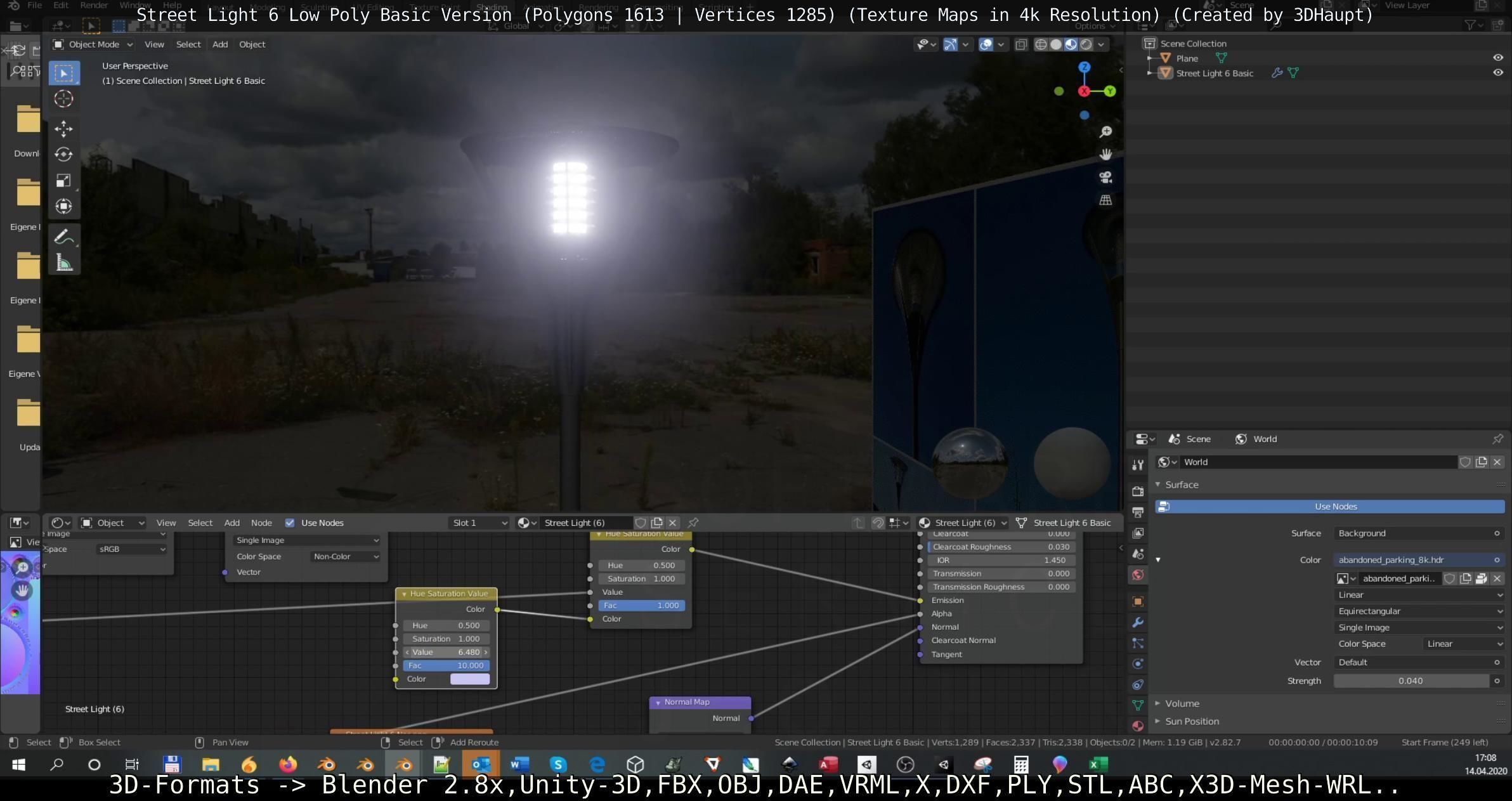 Street Light 6 Basic Version Low-poly 3D model_65