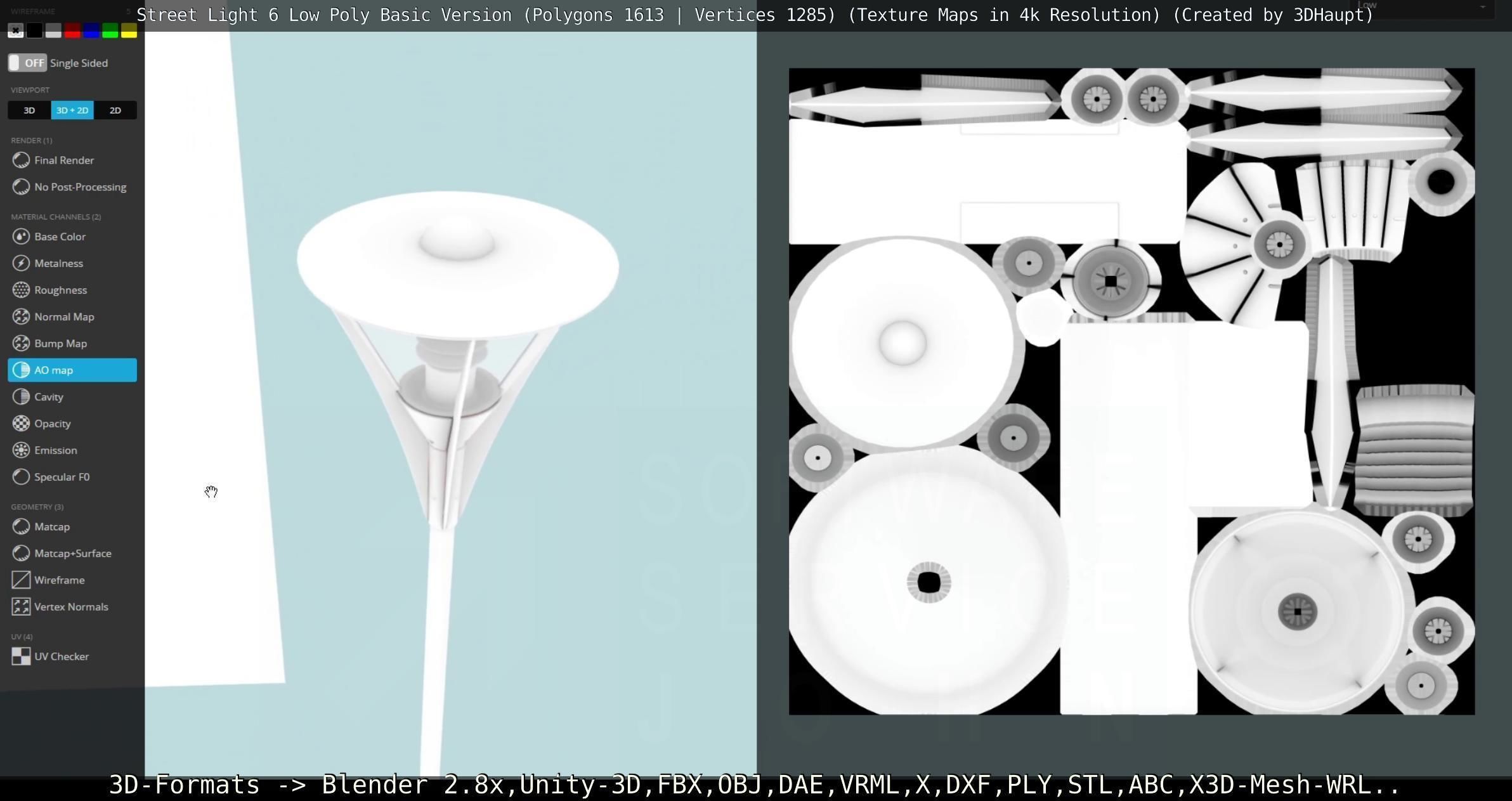 Street Light 6 Basic Version Low-poly 3D model_110