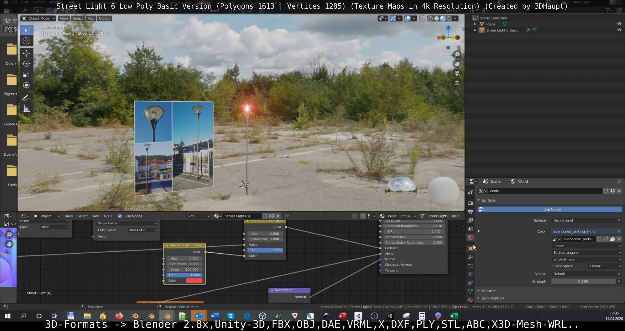 Street Light 6 Basic Version Low-poly 3D model_57