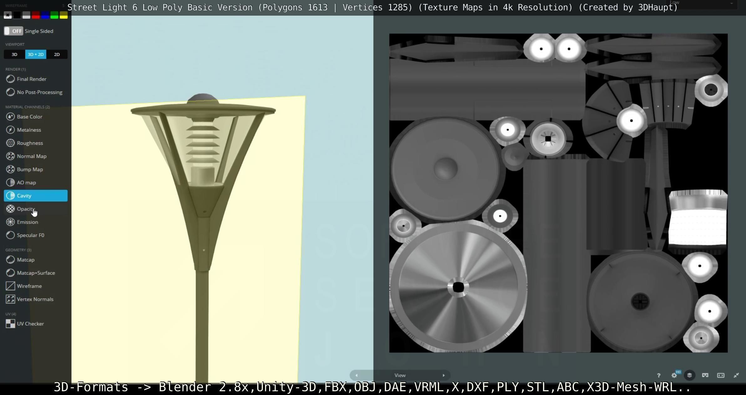 Street Light 6 Basic Version Low-poly 3D model_113