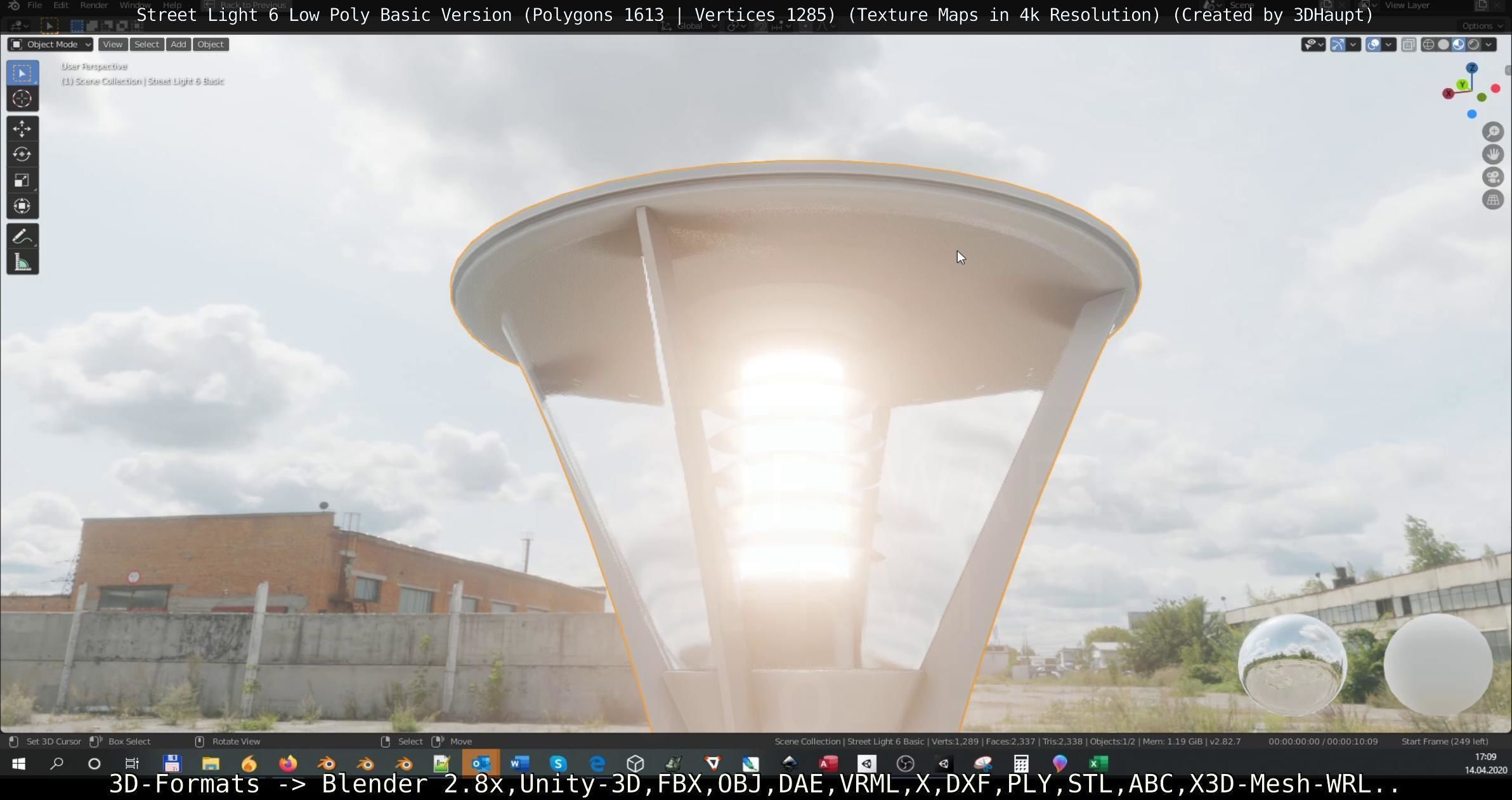 Street Light 6 Basic Version Low-poly 3D model_91