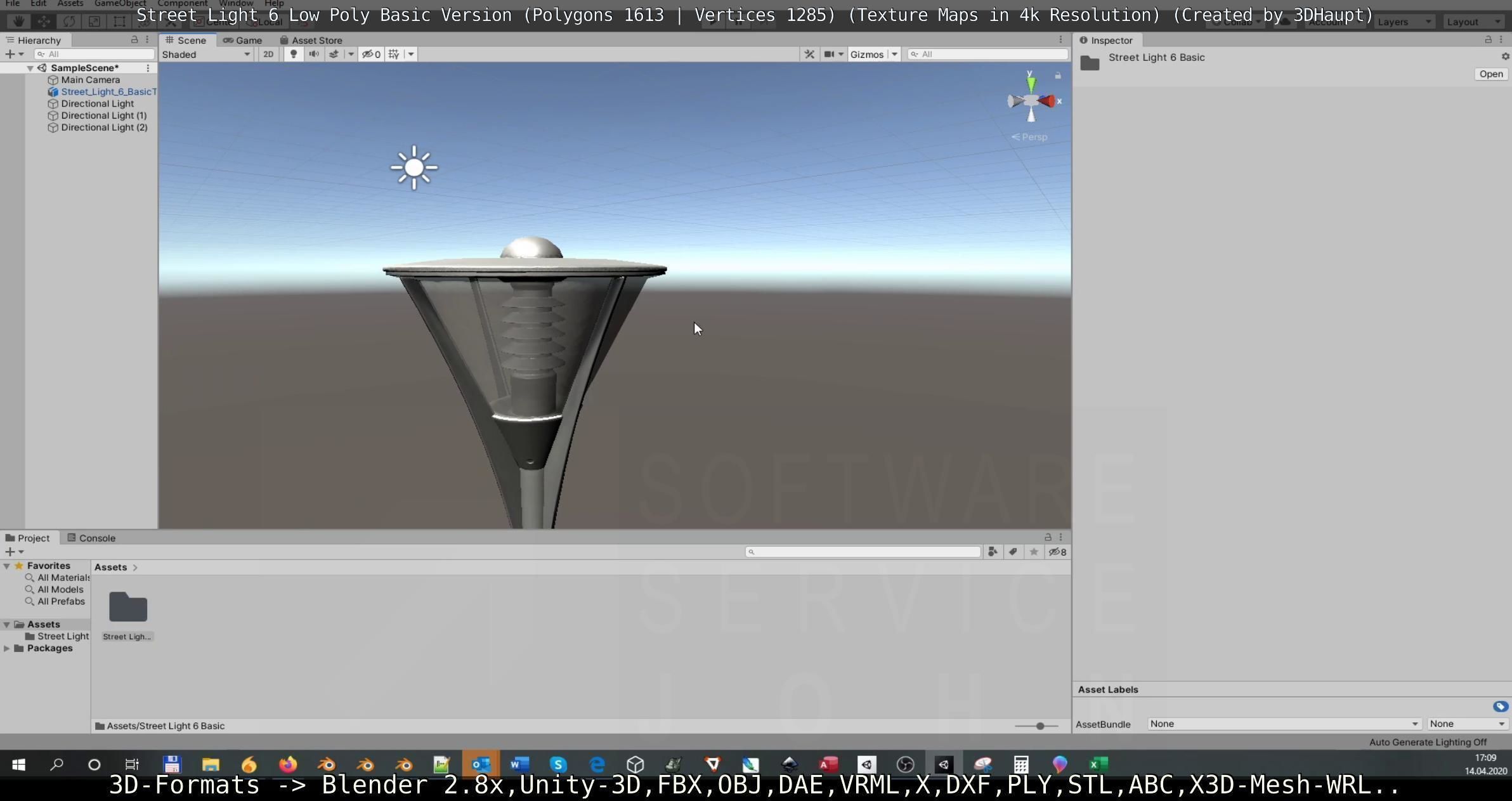 Street Light 6 Basic Version Low-poly 3D model_12