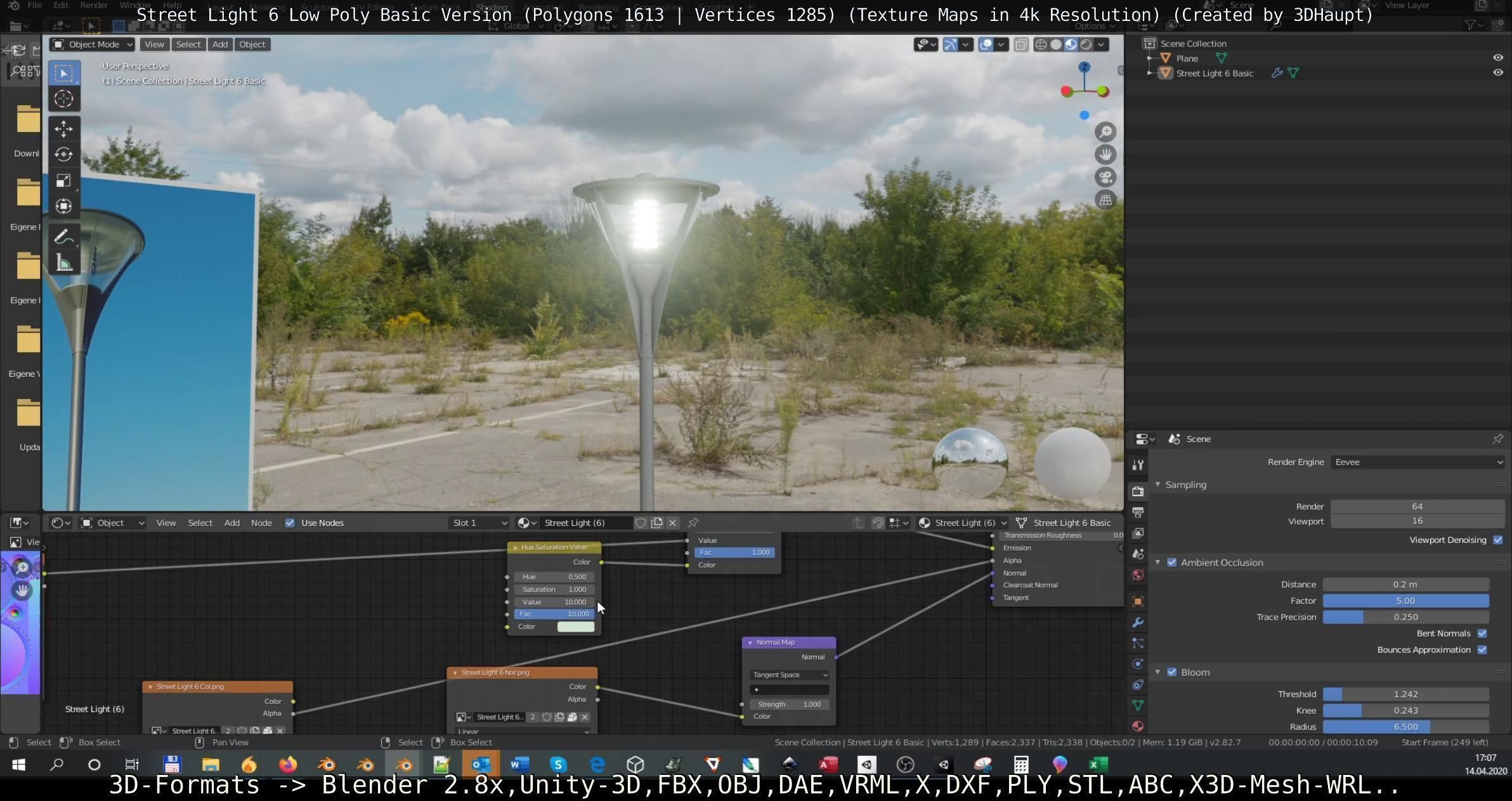 Street Light 6 Basic Version Low-poly 3D model_36