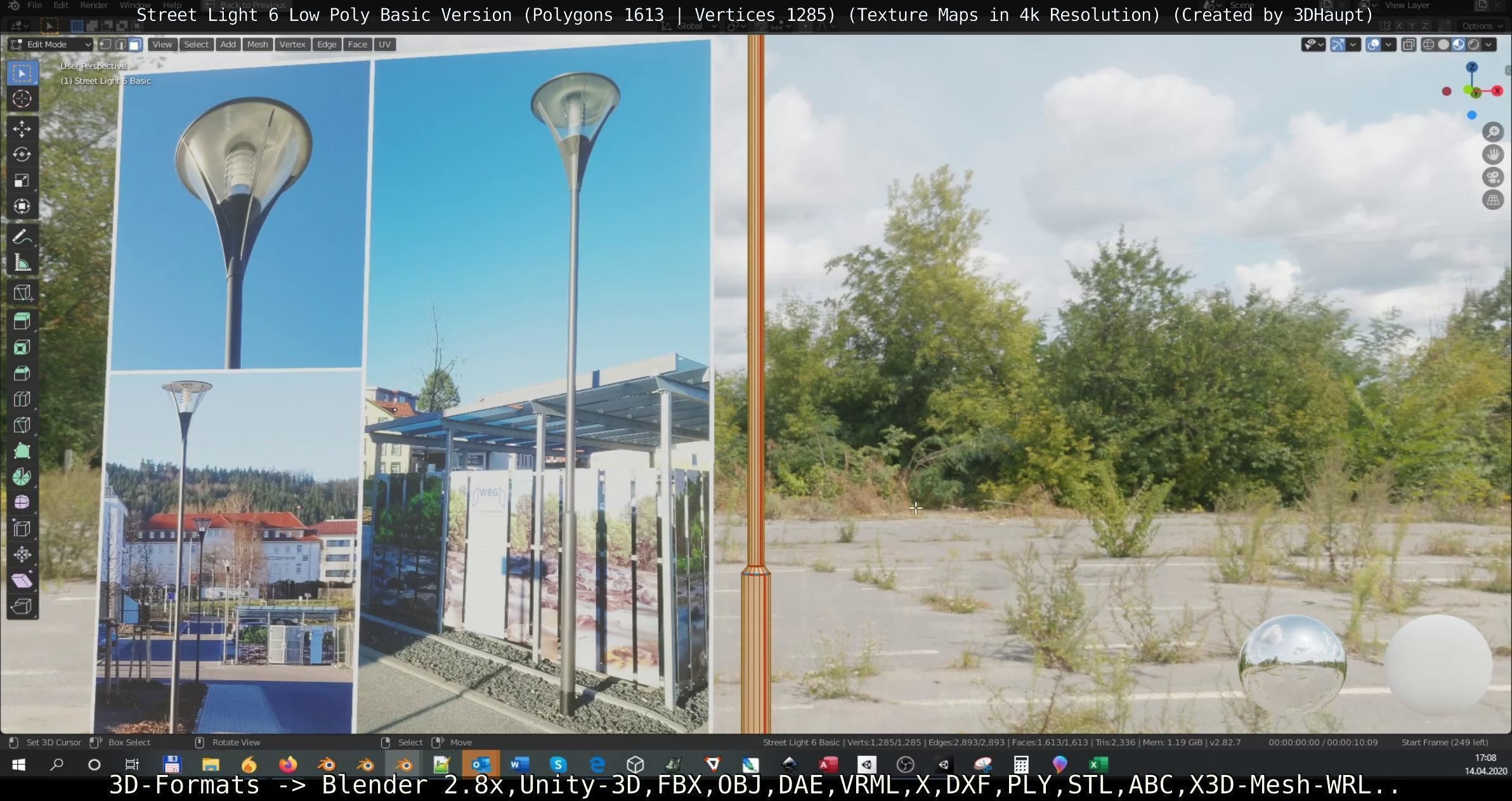 Street Light 6 Basic Version Low-poly 3D model_19