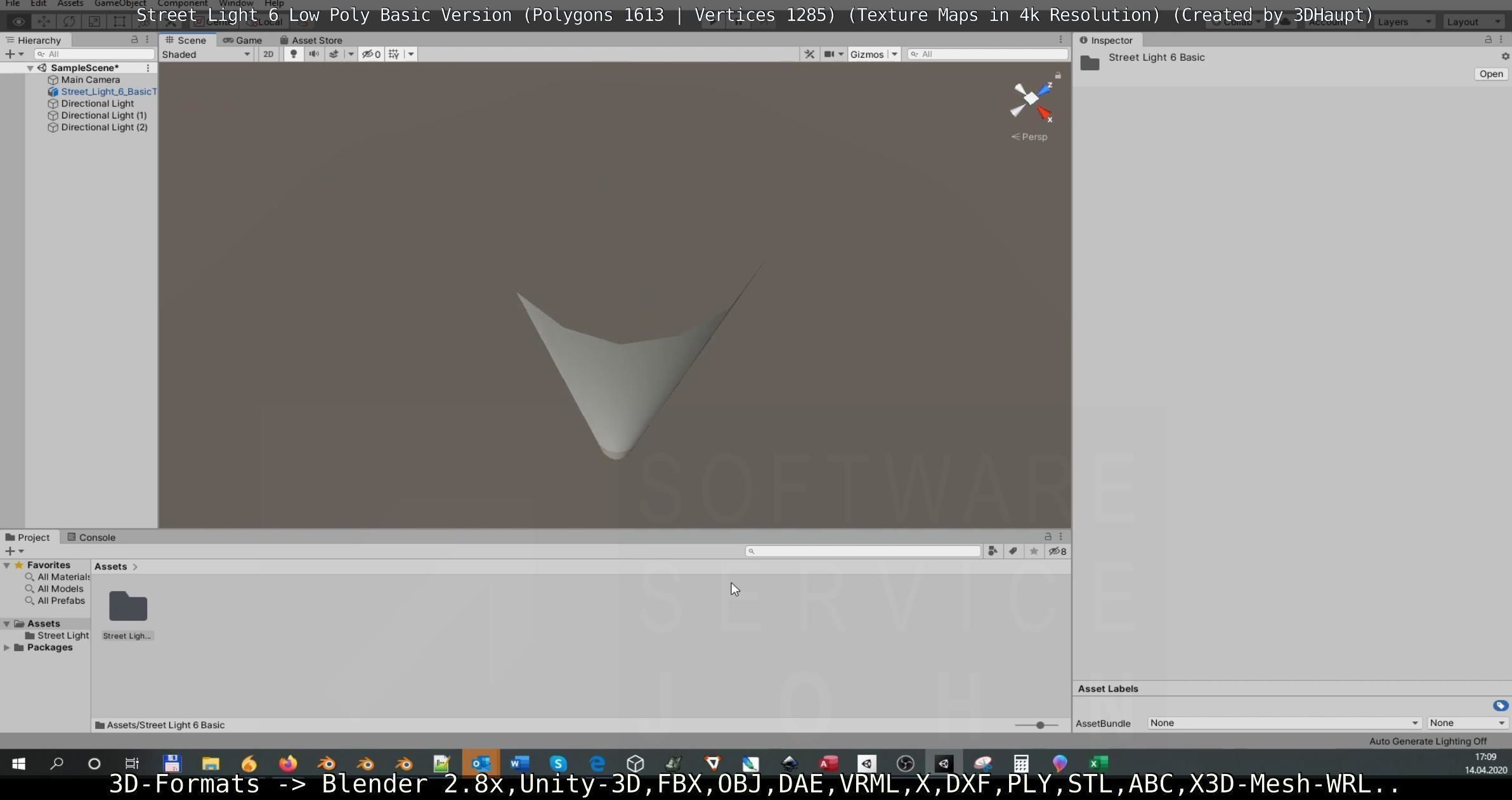 Street Light 6 Basic Version Low-poly 3D model_141
