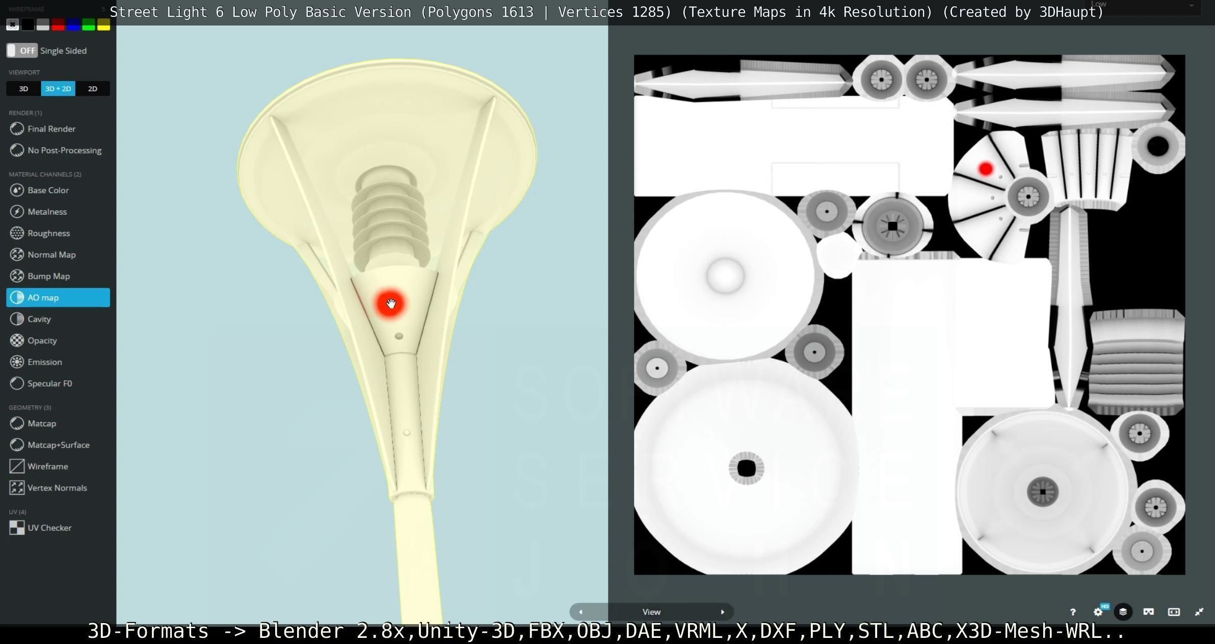 Street Light 6 Basic Version Low-poly 3D model_106