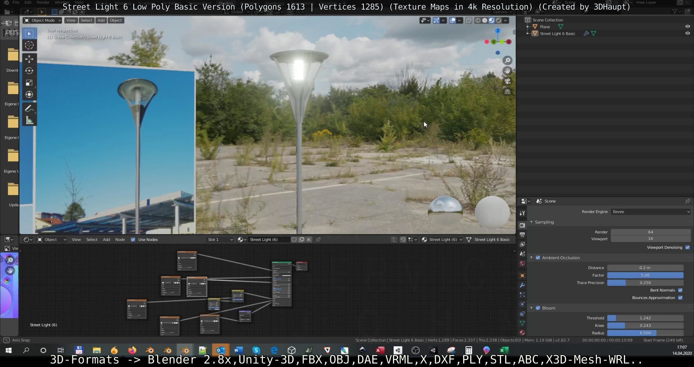 Street Light 6 Basic Version Low-poly 3D model_33