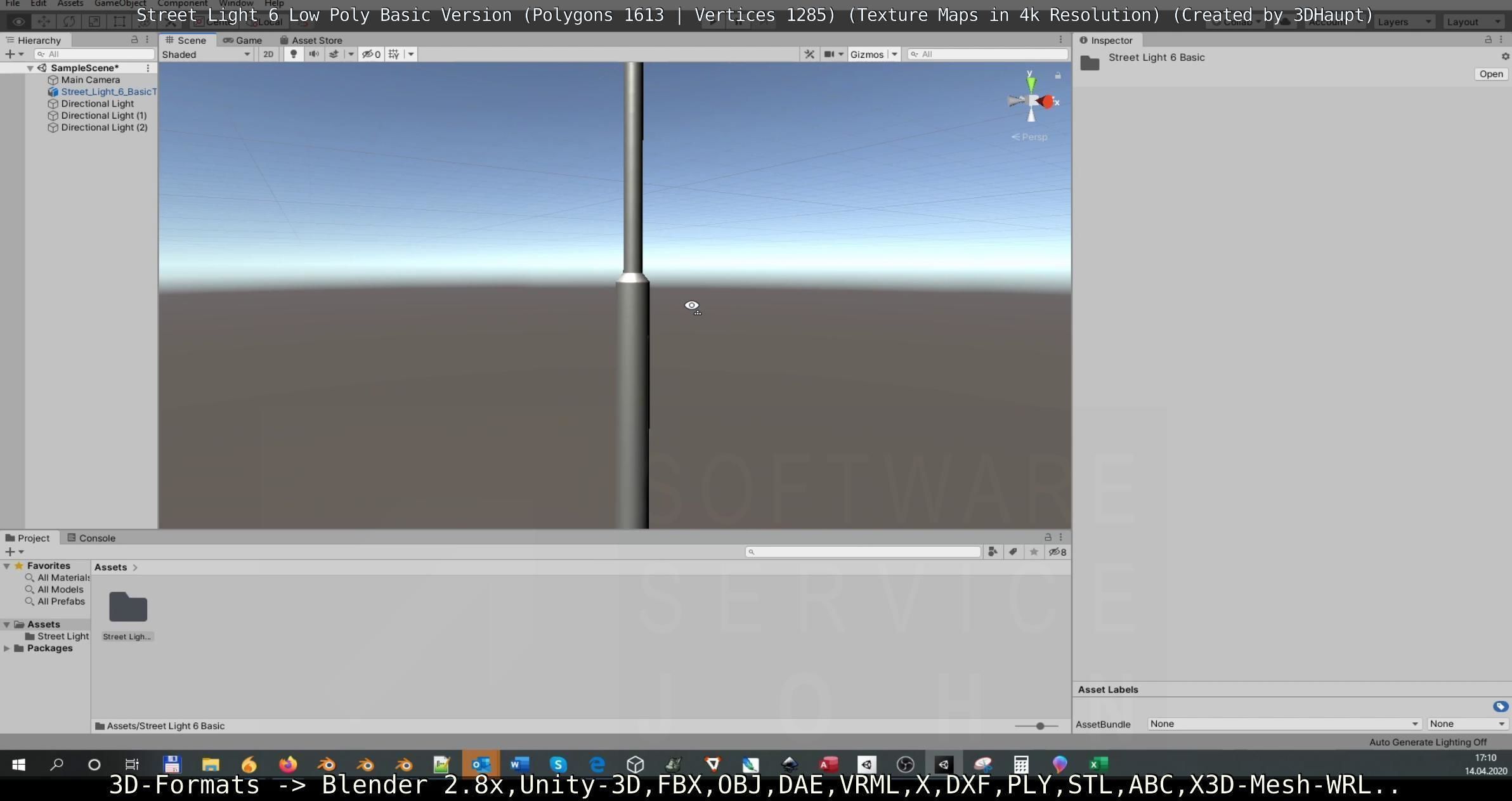 Street Light 6 Basic Version Low-poly 3D model_143