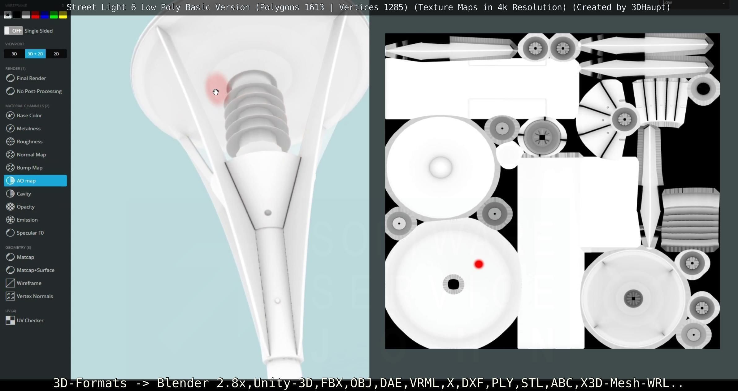 Street Light 6 Basic Version Low-poly 3D model_107