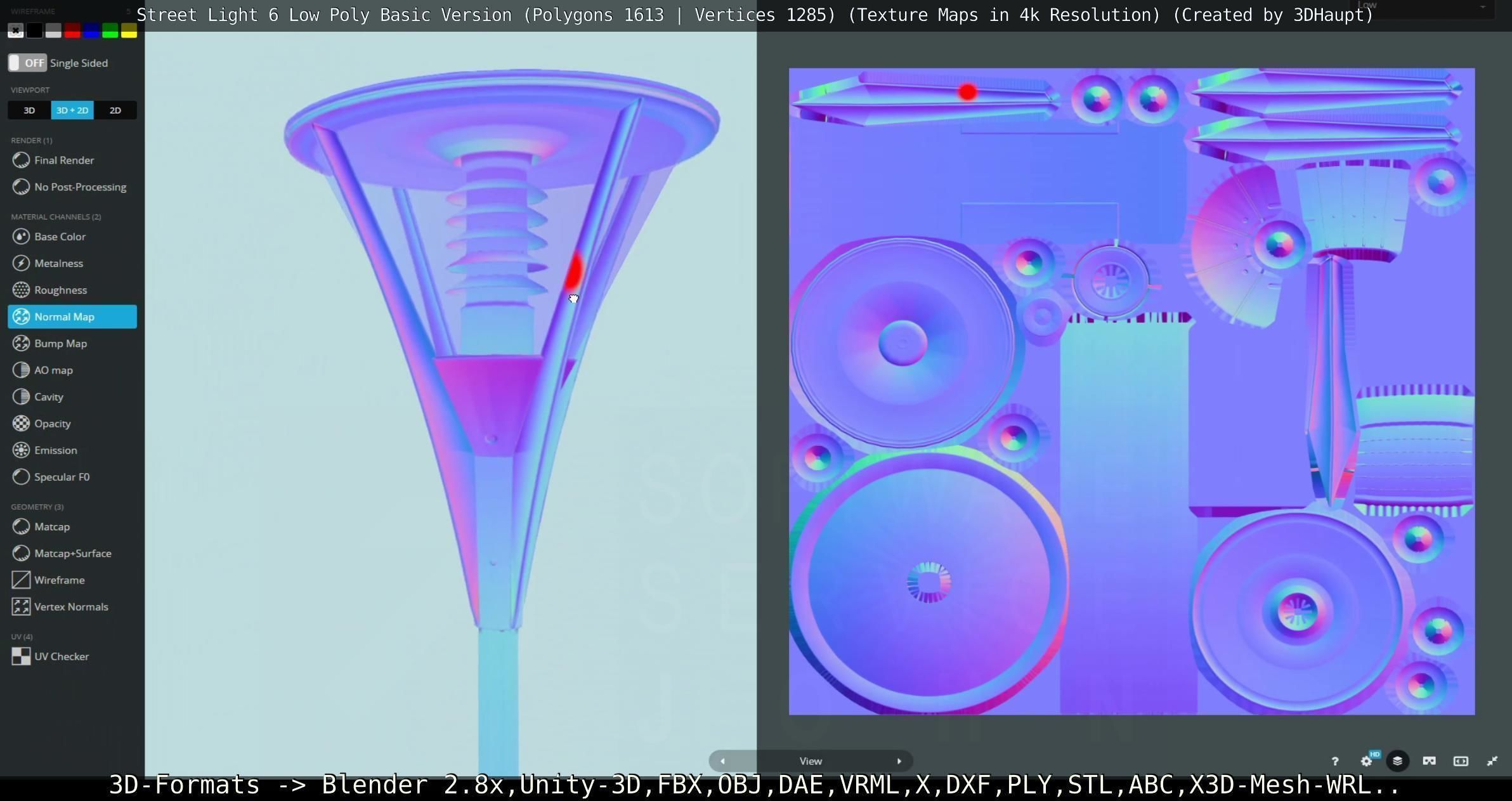 Street Light 6 Basic Version Low-poly 3D model_102