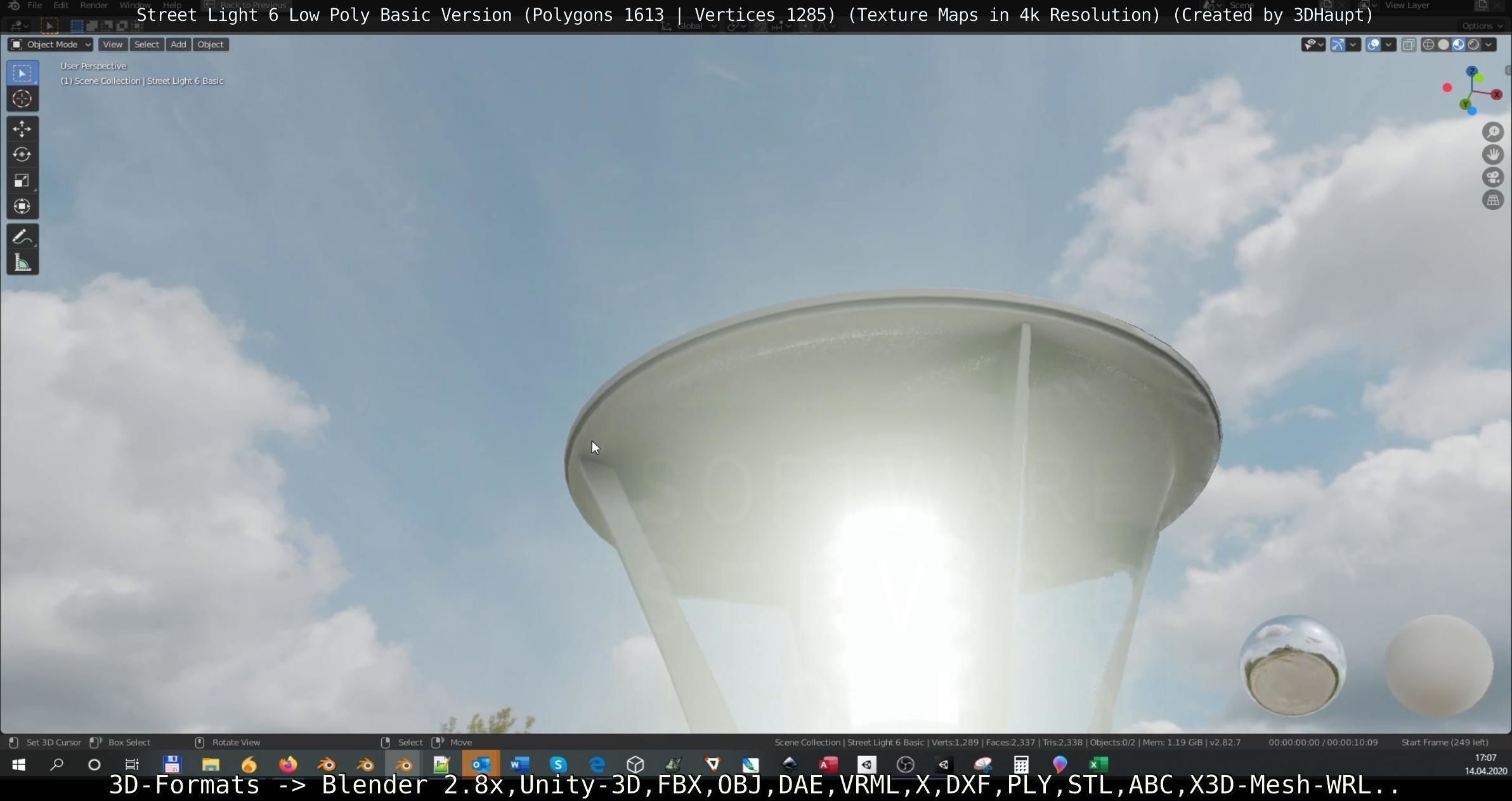 Street Light 6 Basic Version Low-poly 3D model_28