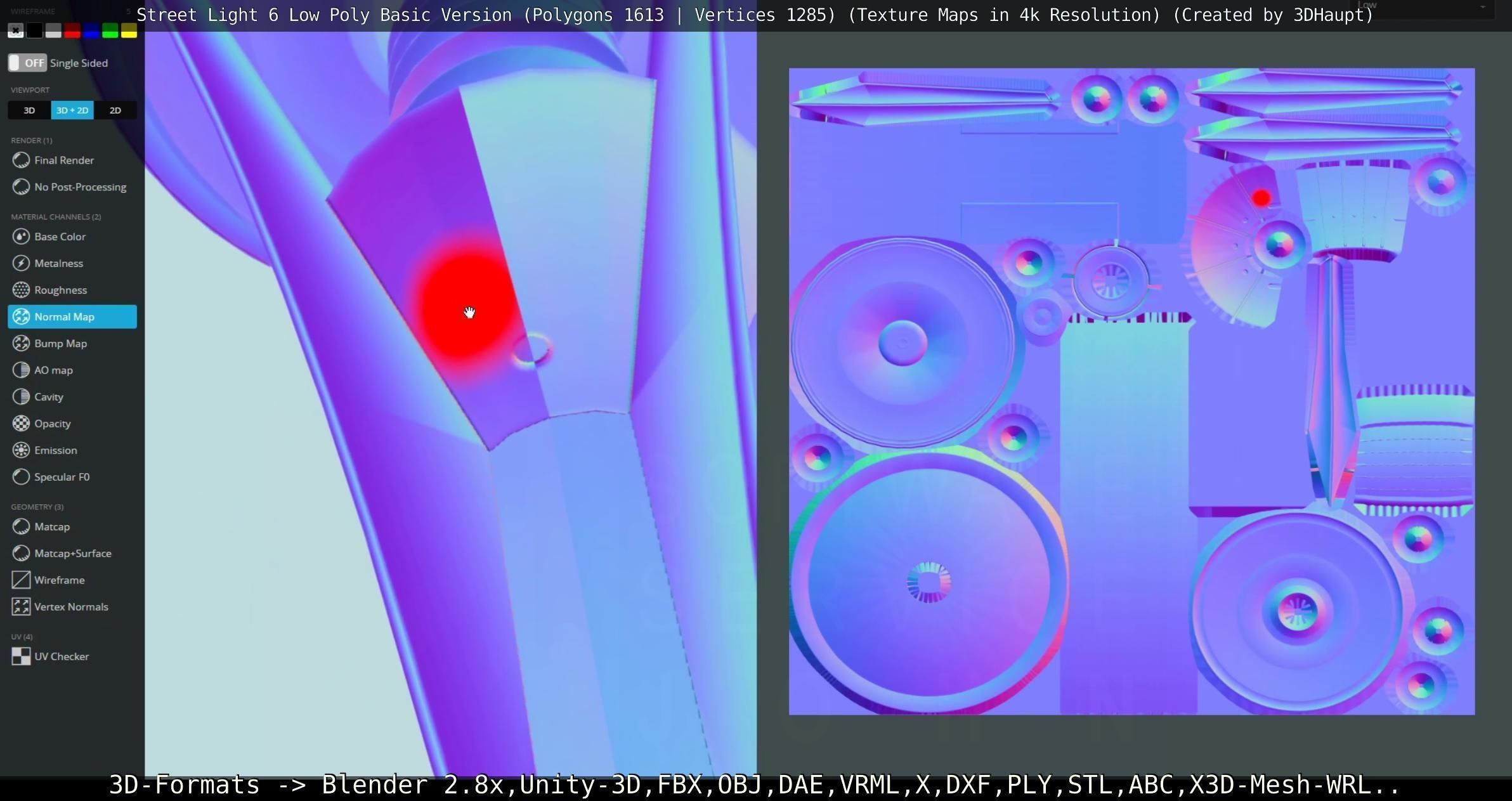 Street Light 6 Basic Version Low-poly 3D model_99