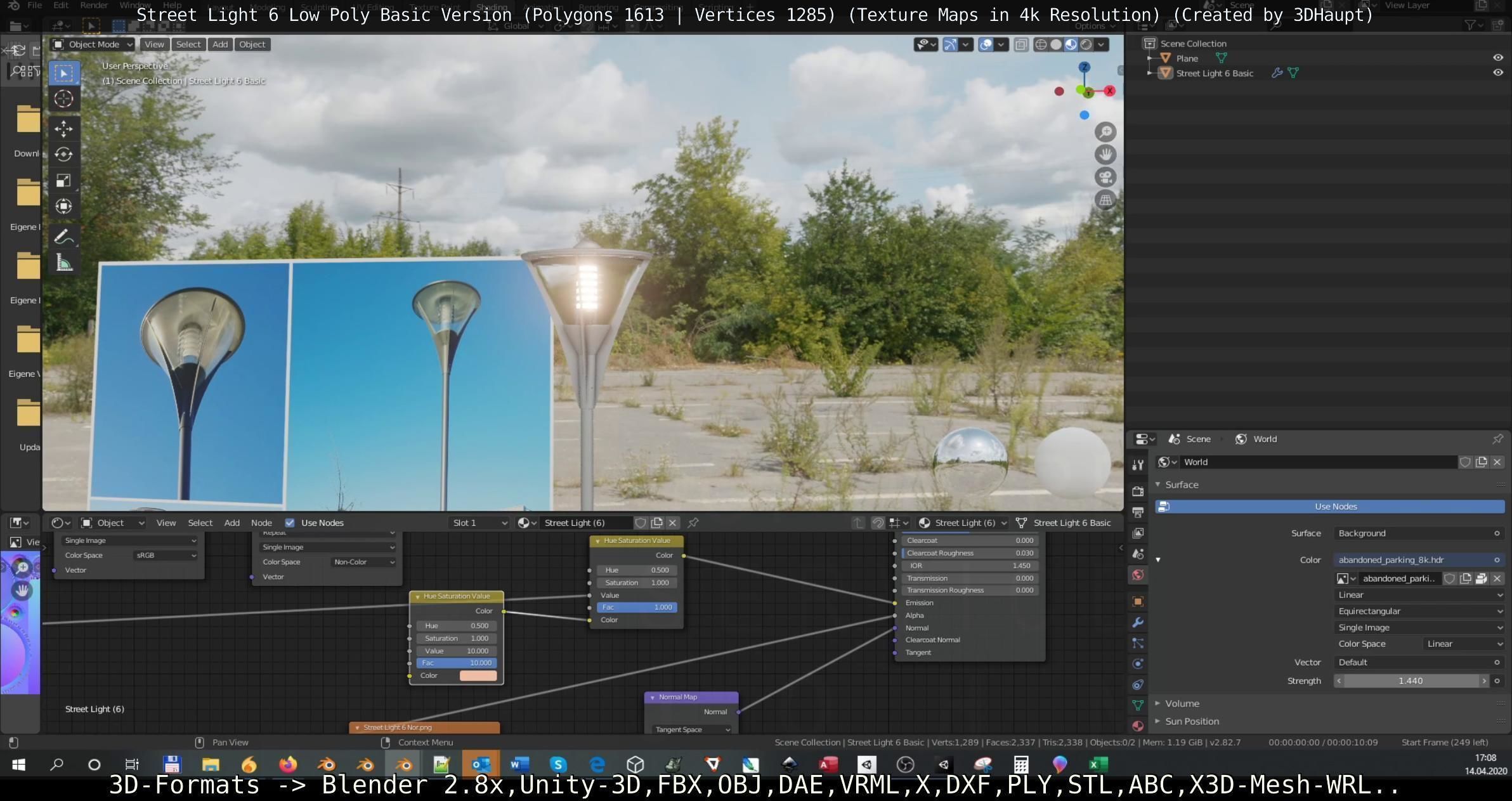 Street Light 6 Basic Version Low-poly 3D model_74