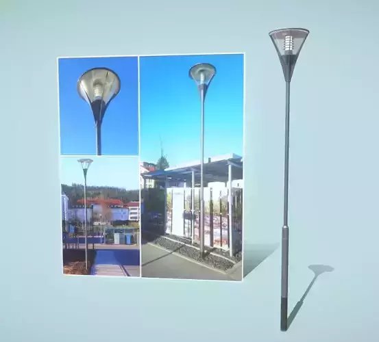 Street Light 6 Basic Version Low-poly 3D model