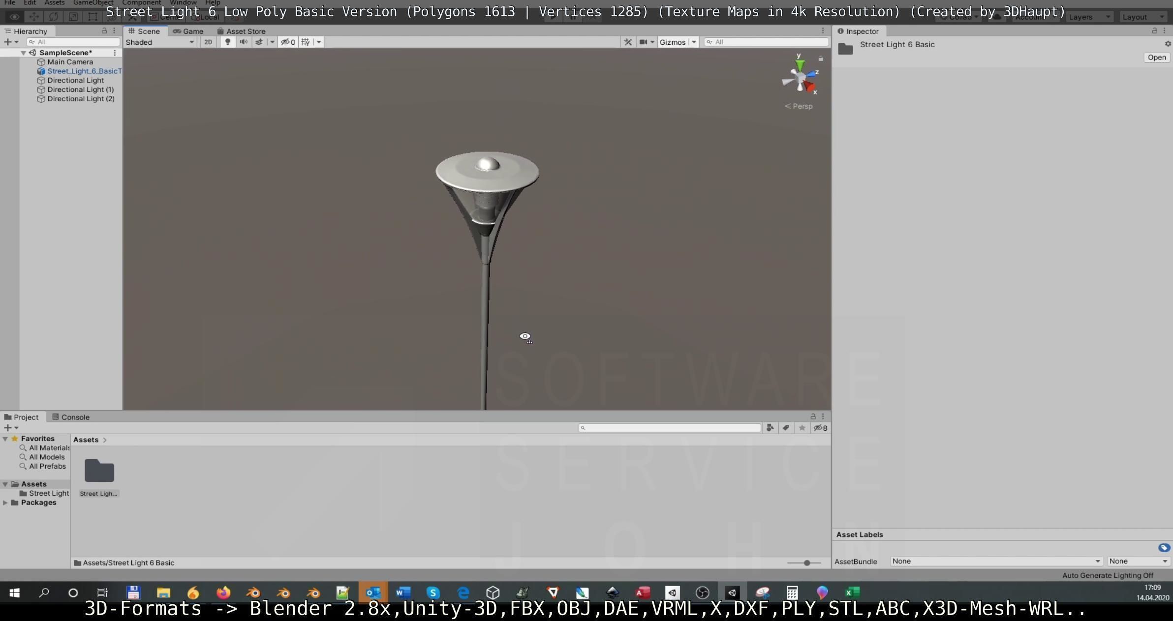 Street Light 6 Basic Version Low-poly 3D model_137