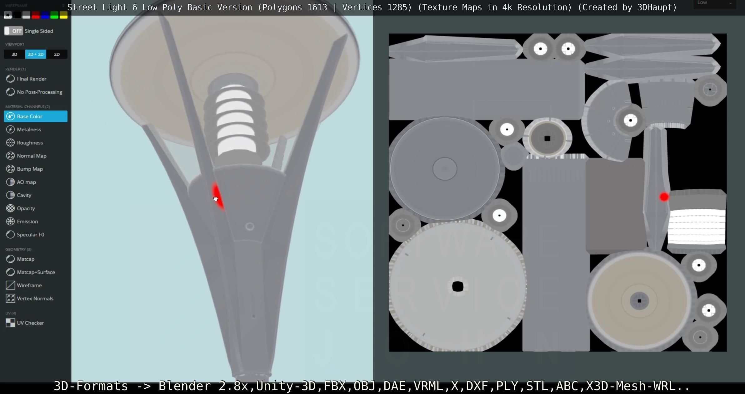 Street Light 6 Basic Version Low-poly 3D model_97
