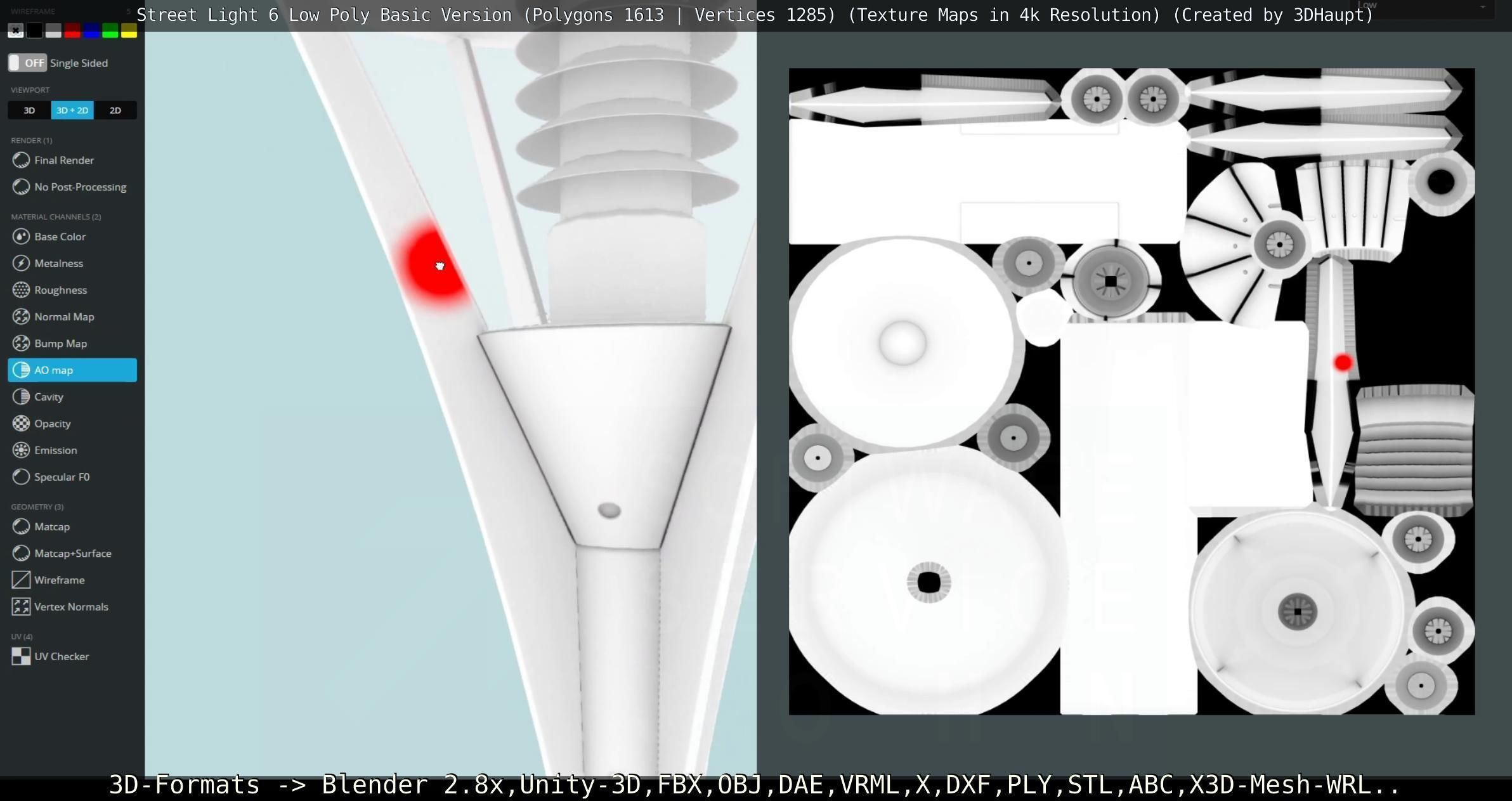 Street Light 6 Basic Version Low-poly 3D model_108