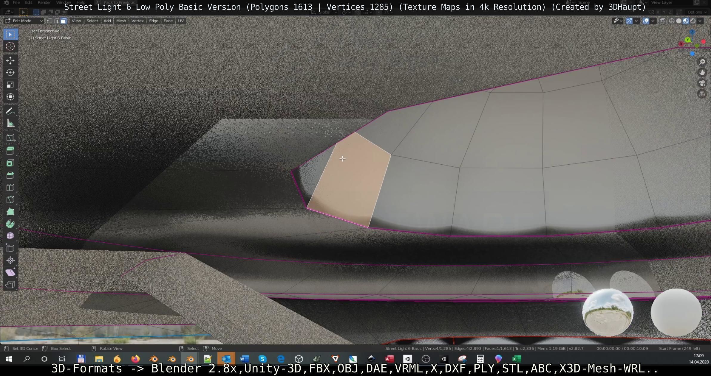 Street Light 6 Basic Version Low-poly 3D model_88