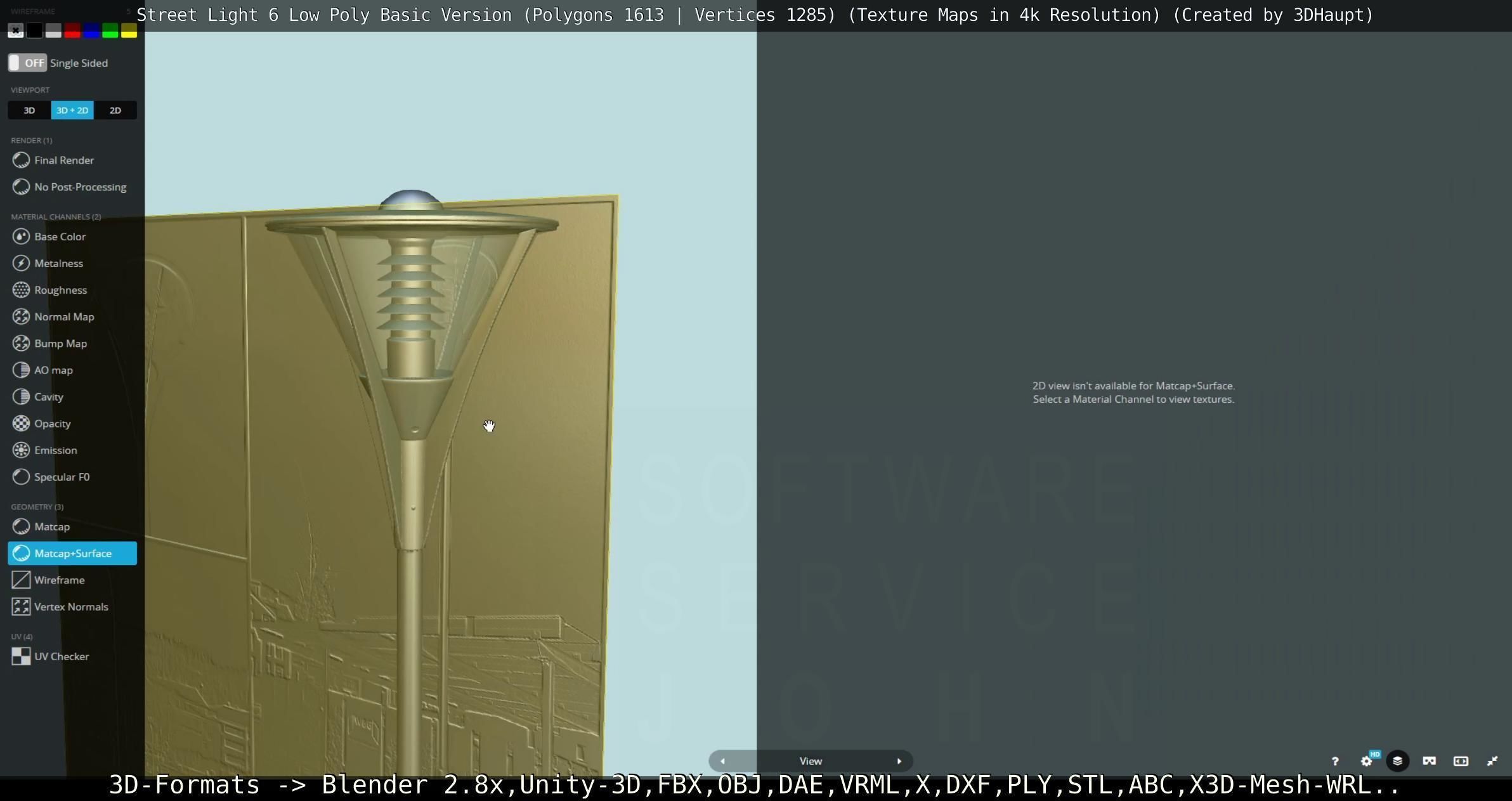 Street Light 6 Basic Version Low-poly 3D model_116