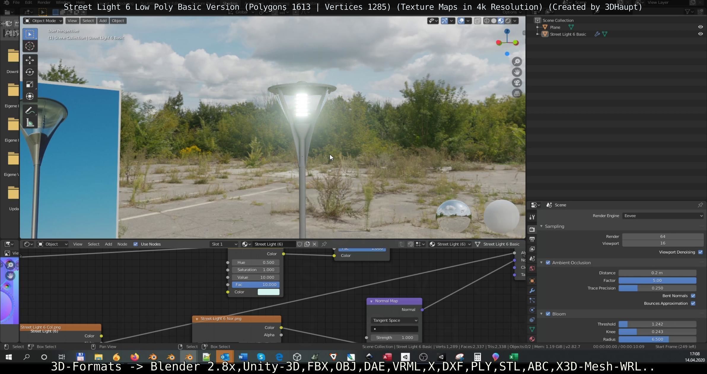 Street Light 6 Basic Version Low-poly 3D model_40