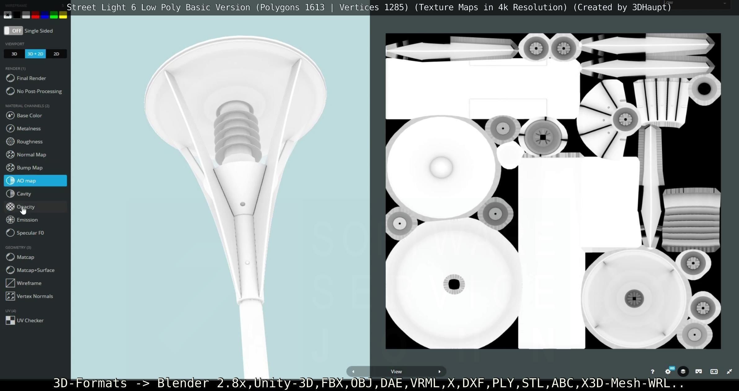 Street Light 6 Basic Version Low-poly 3D model_105