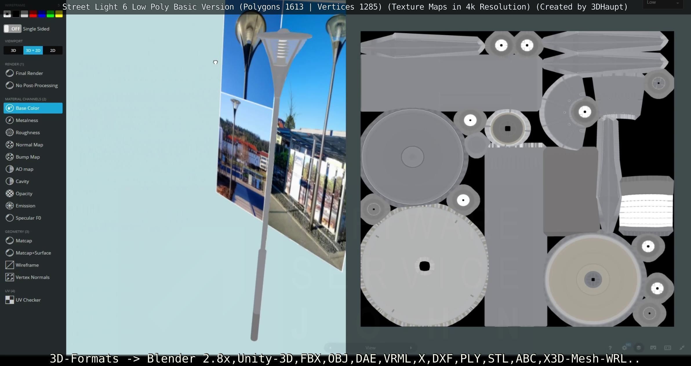 Street Light 6 Basic Version Low-poly 3D model_23