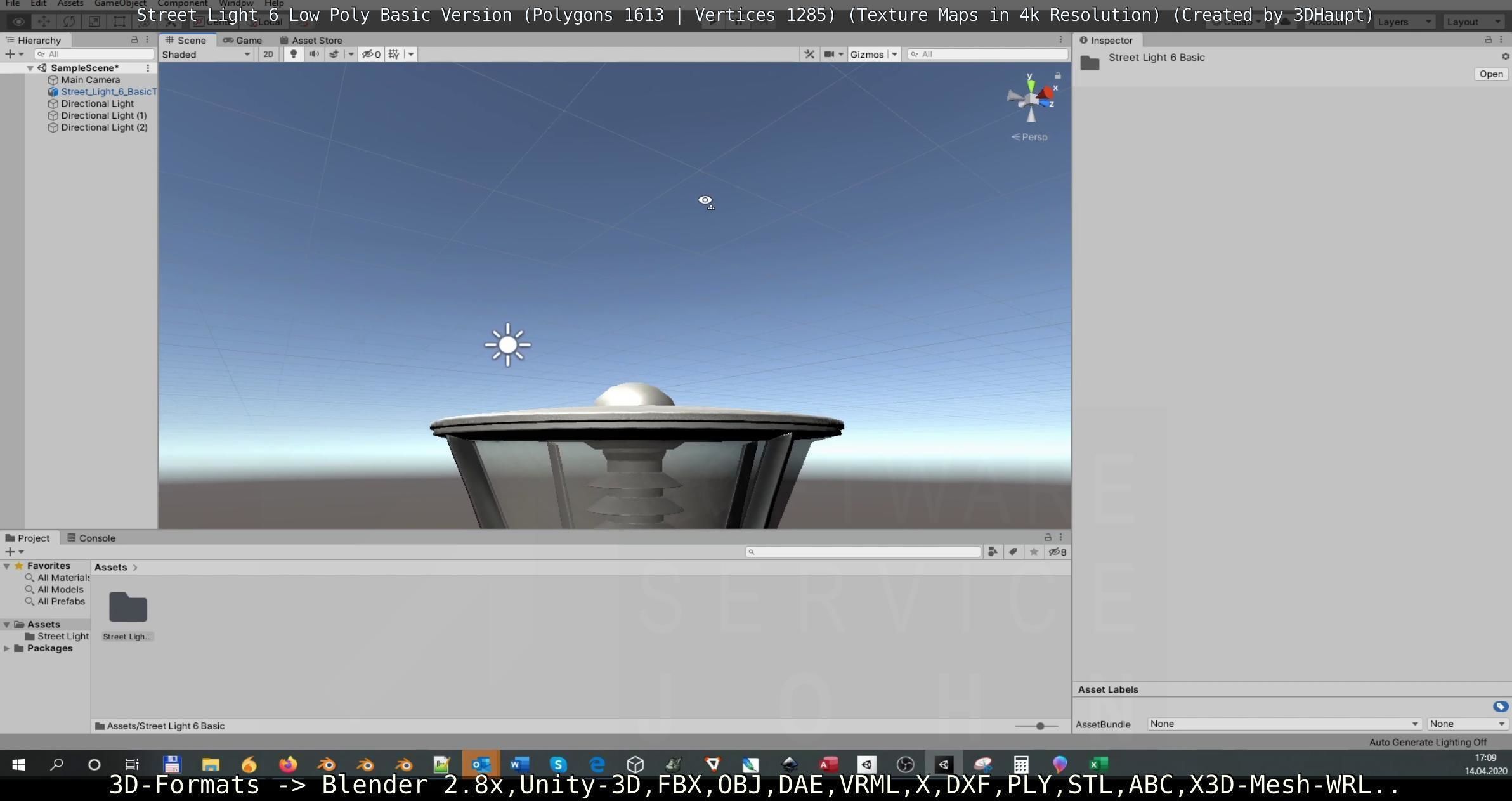 Street Light 6 Basic Version Low-poly 3D model_135