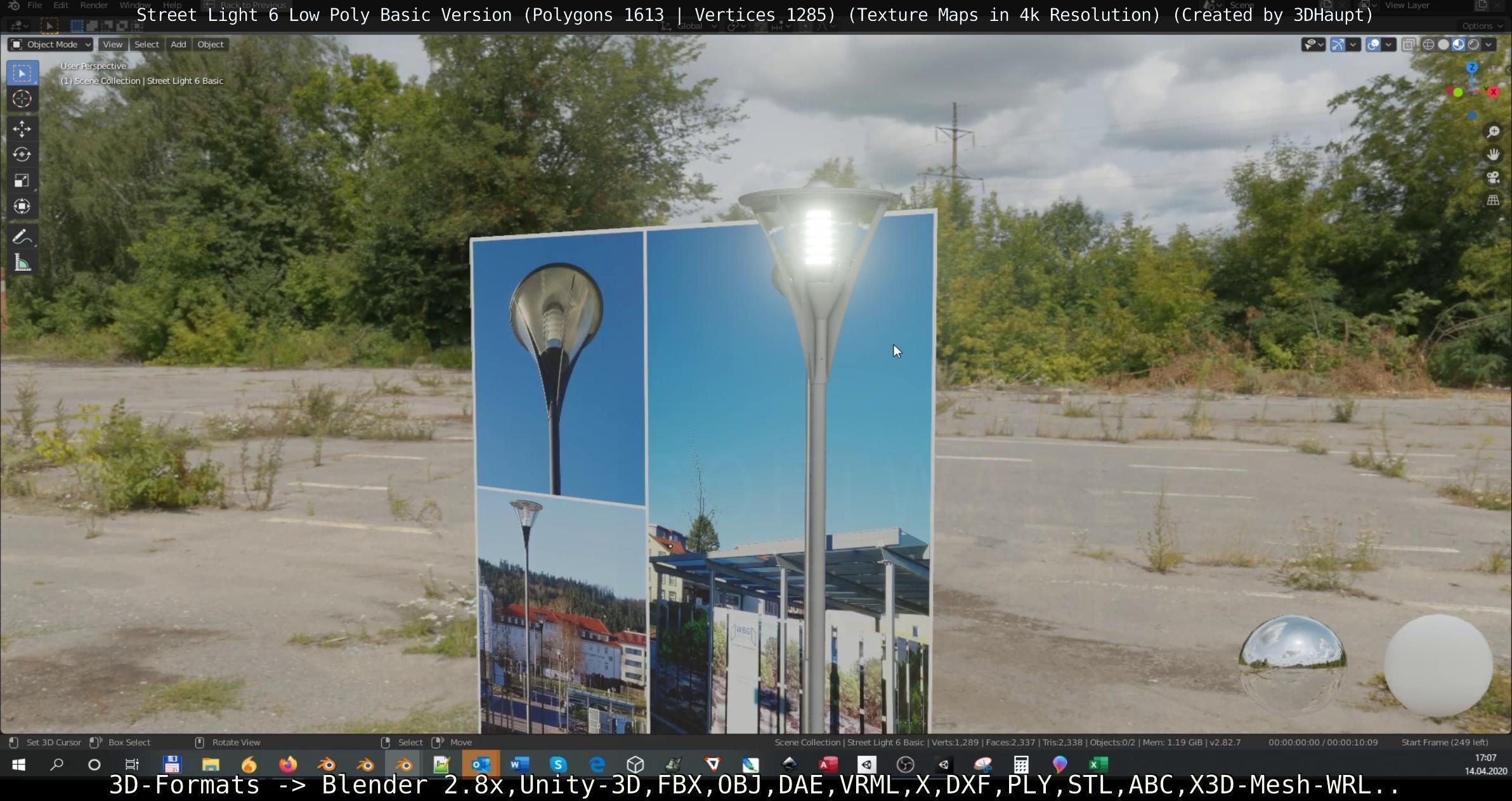 Street Light 6 Basic Version Low-poly 3D model_18