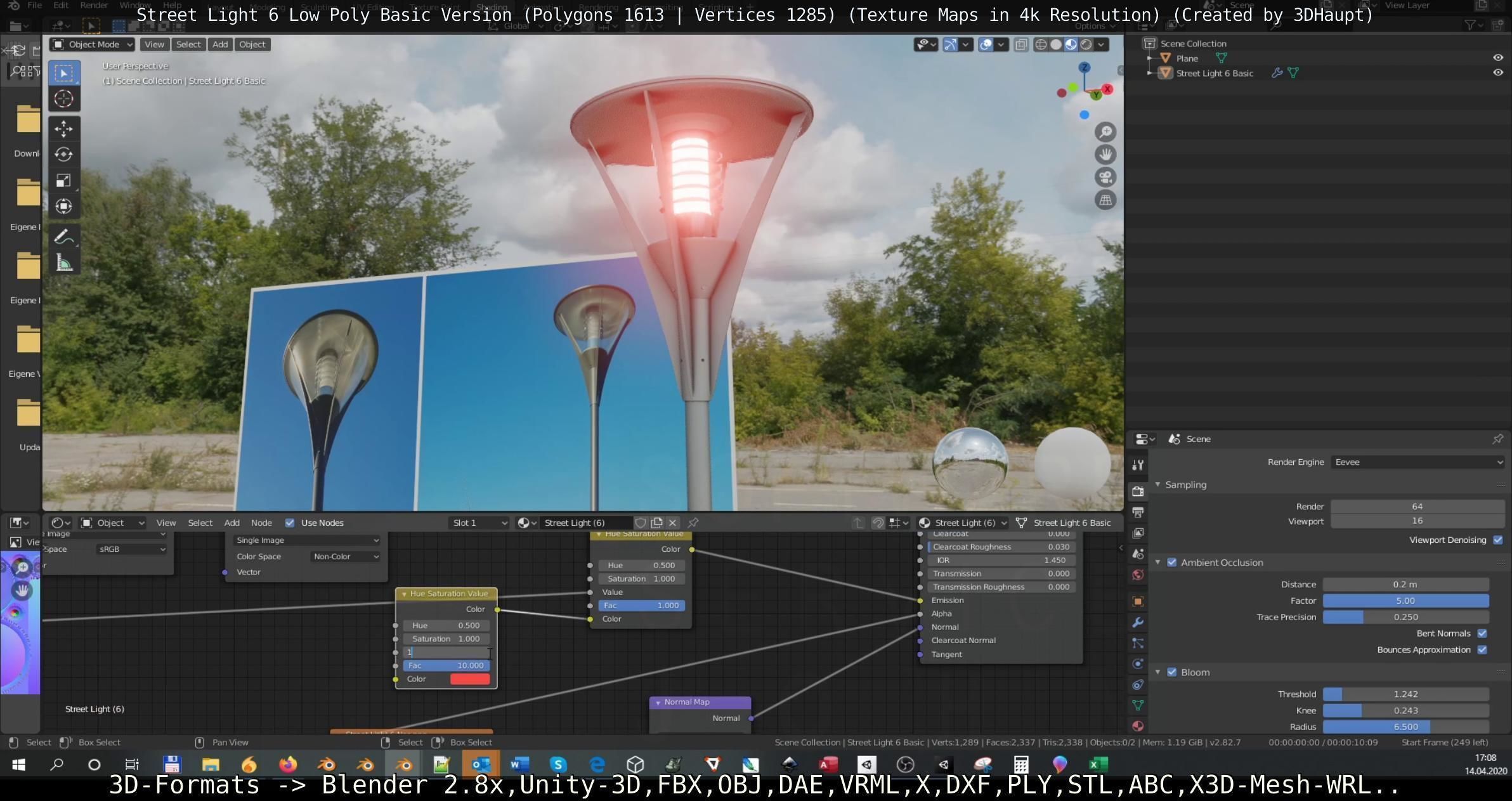 Street Light 6 Basic Version Low-poly 3D model_52