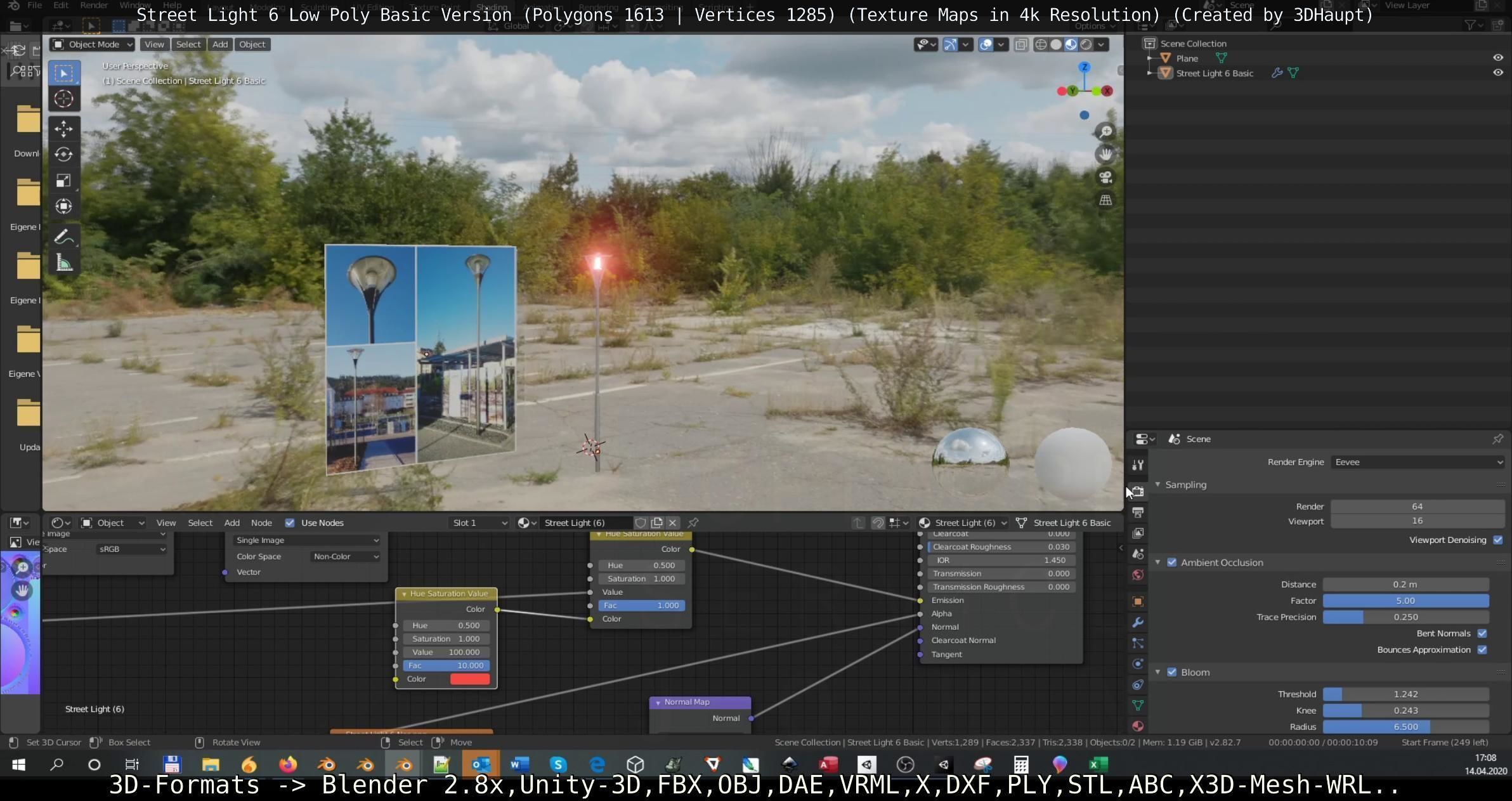 Street Light 6 Basic Version Low-poly 3D model_55
