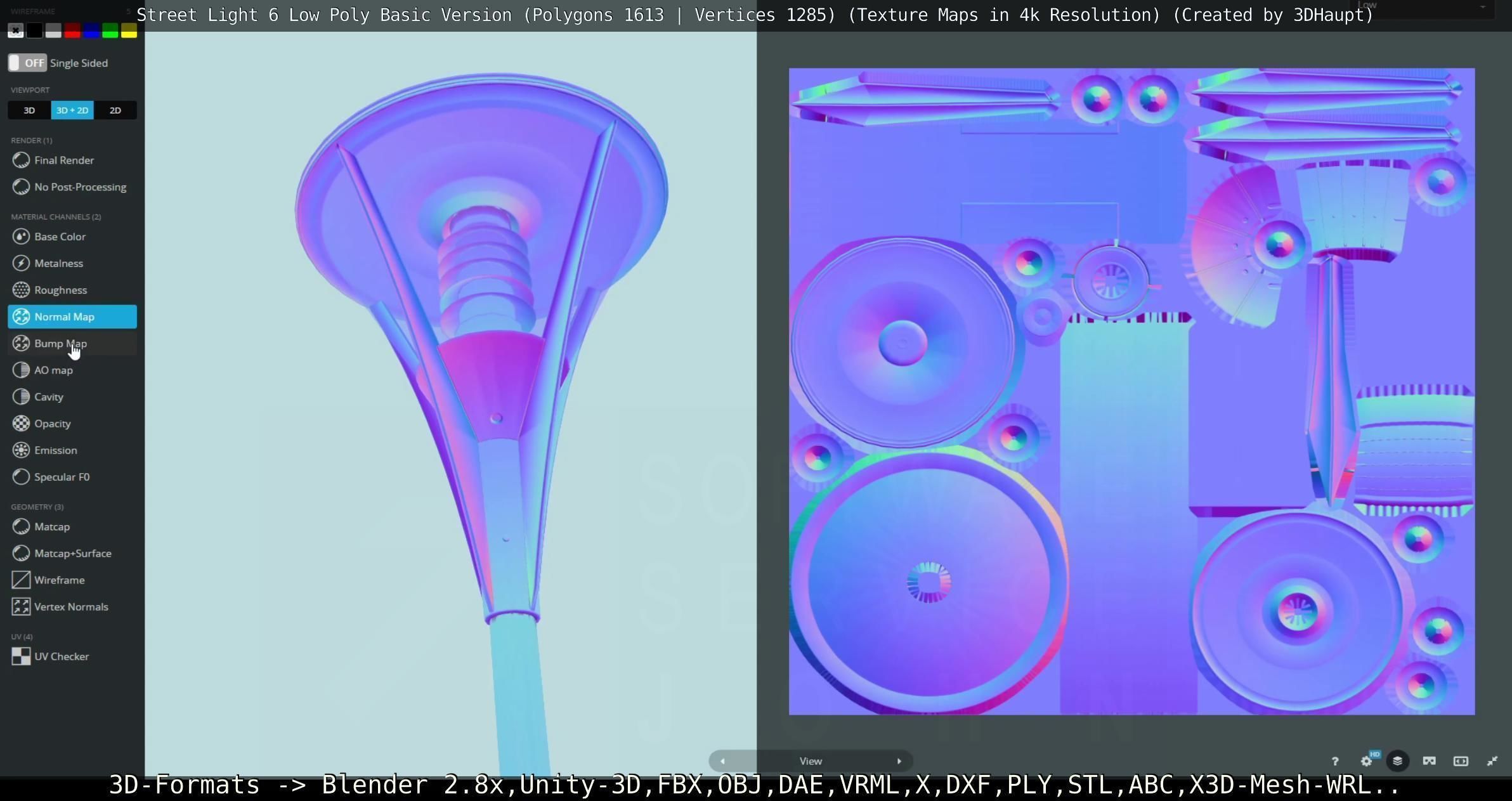 Street Light 6 Basic Version Low-poly 3D model_103