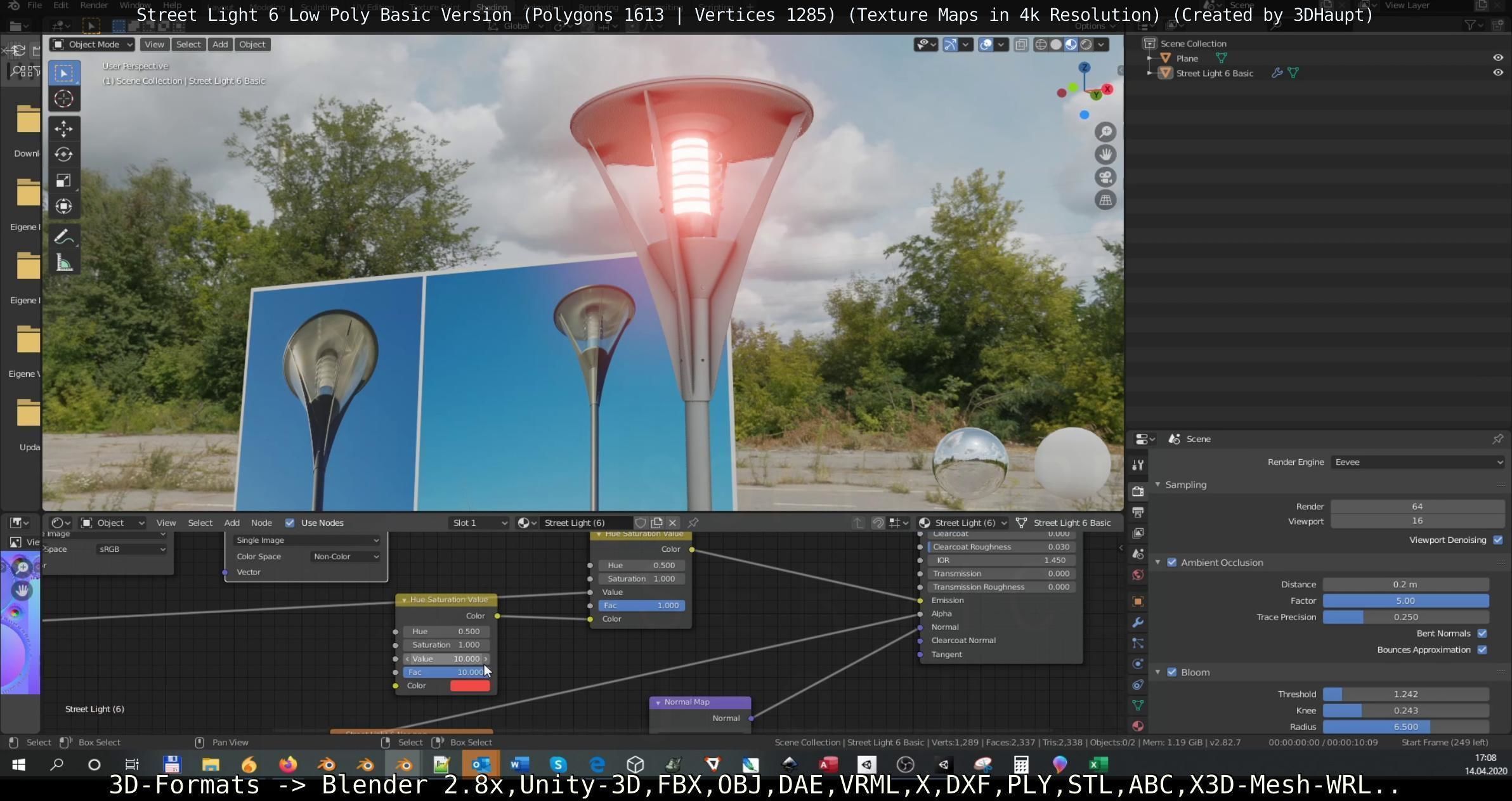 Street Light 6 Basic Version Low-poly 3D model_49