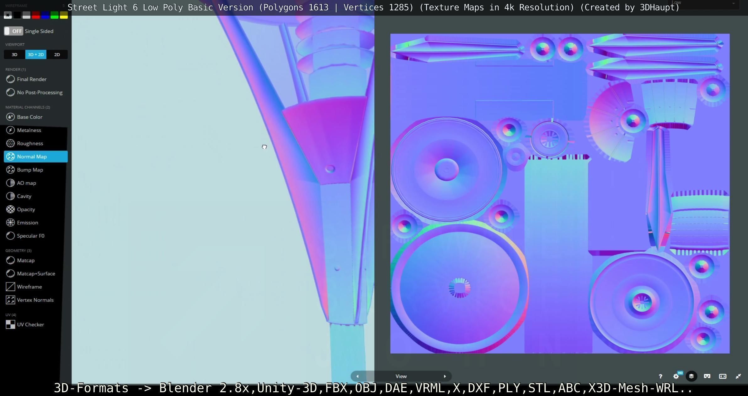 Street Light 6 Basic Version Low-poly 3D model_101