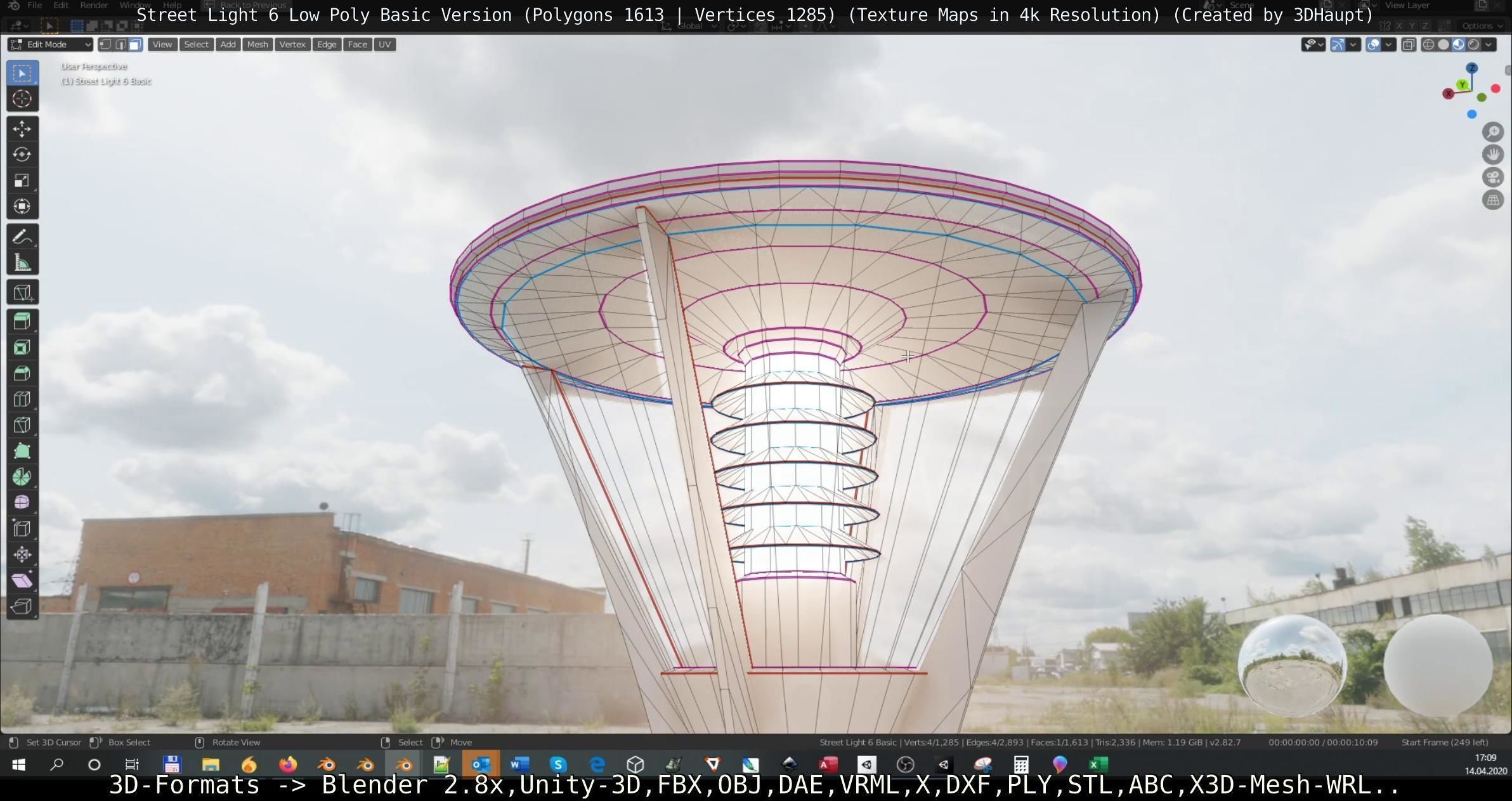 Street Light 6 Basic Version Low-poly 3D model_89