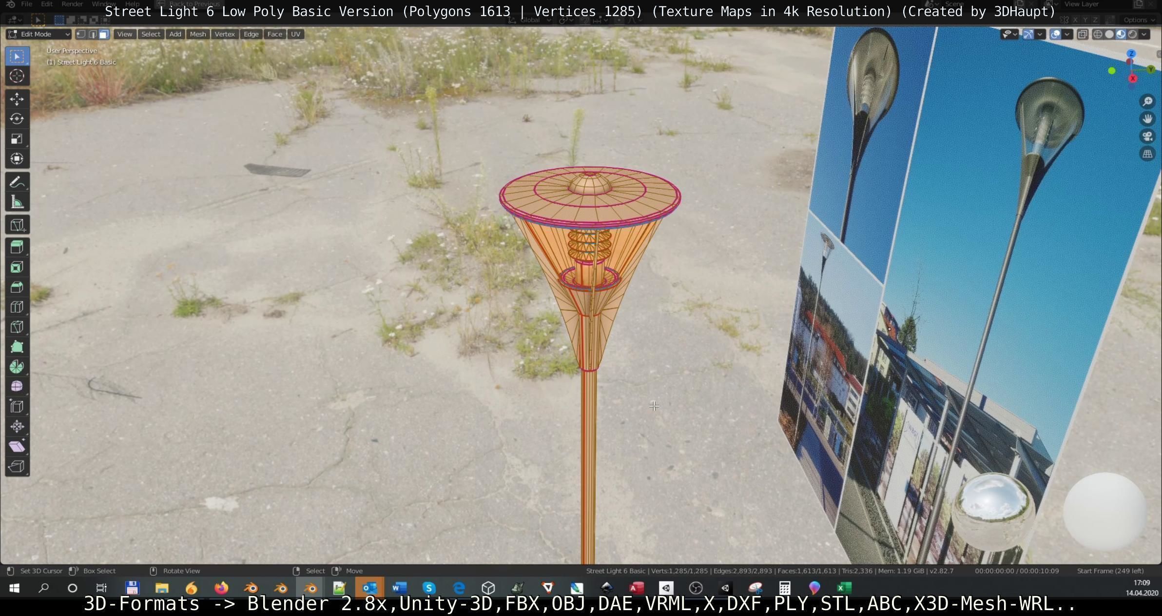 Street Light 6 Basic Version Low-poly 3D model_86