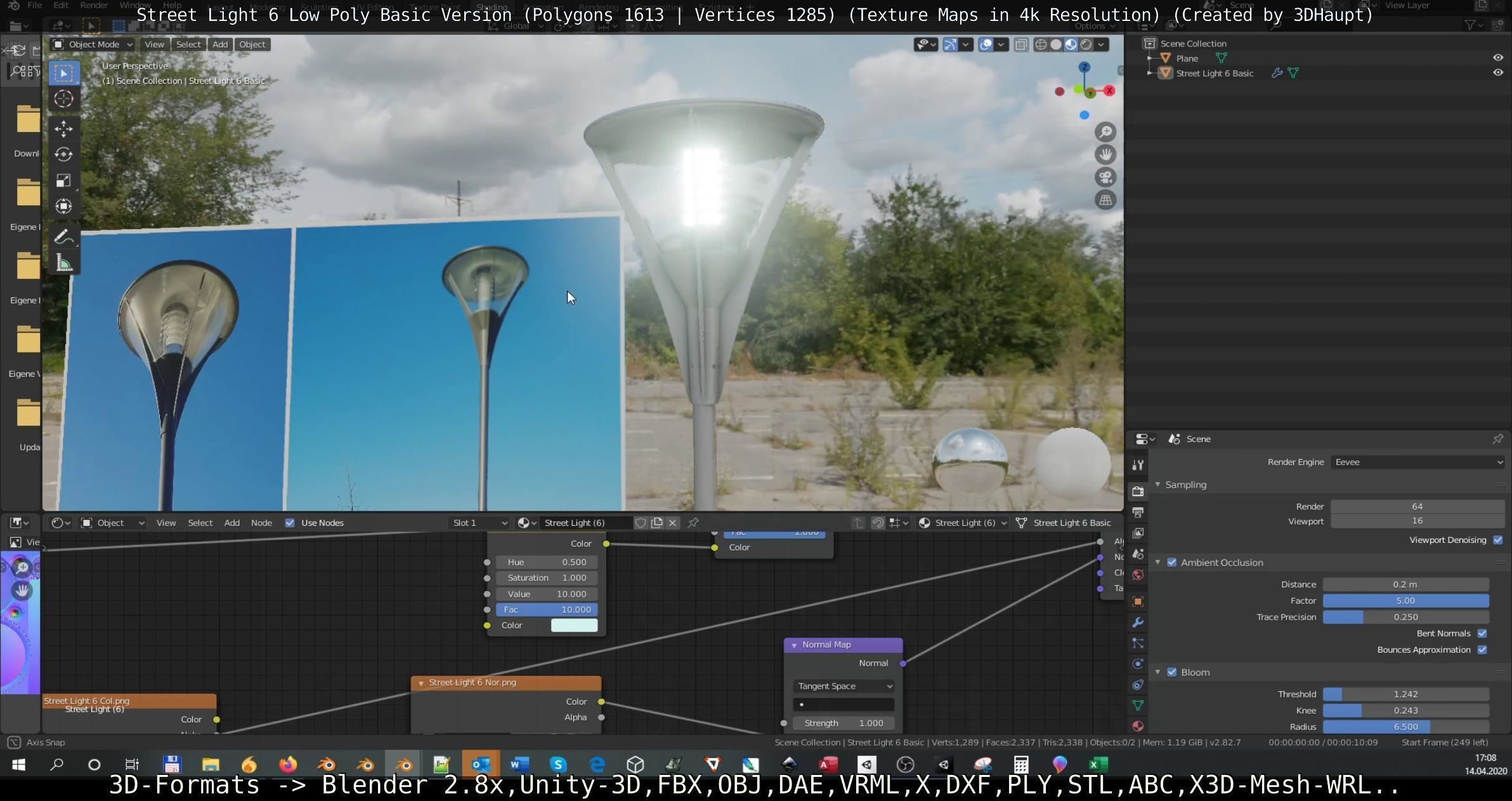 Street Light 6 Basic Version Low-poly 3D model_41