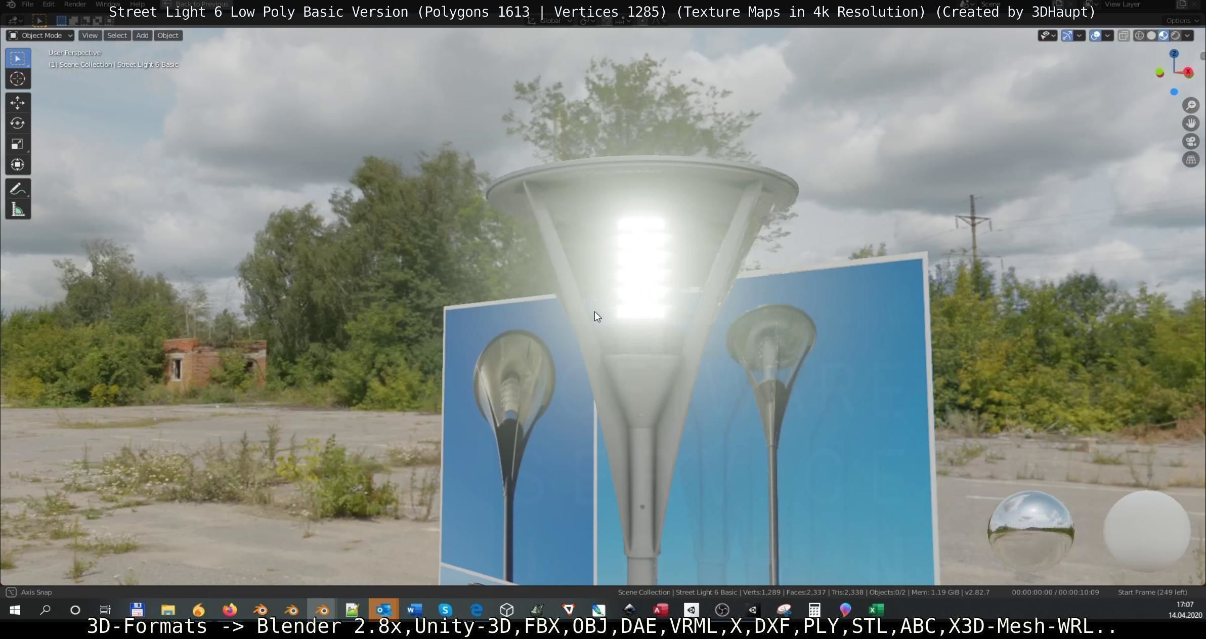 Street Light 6 Basic Version Low-poly 3D model_27